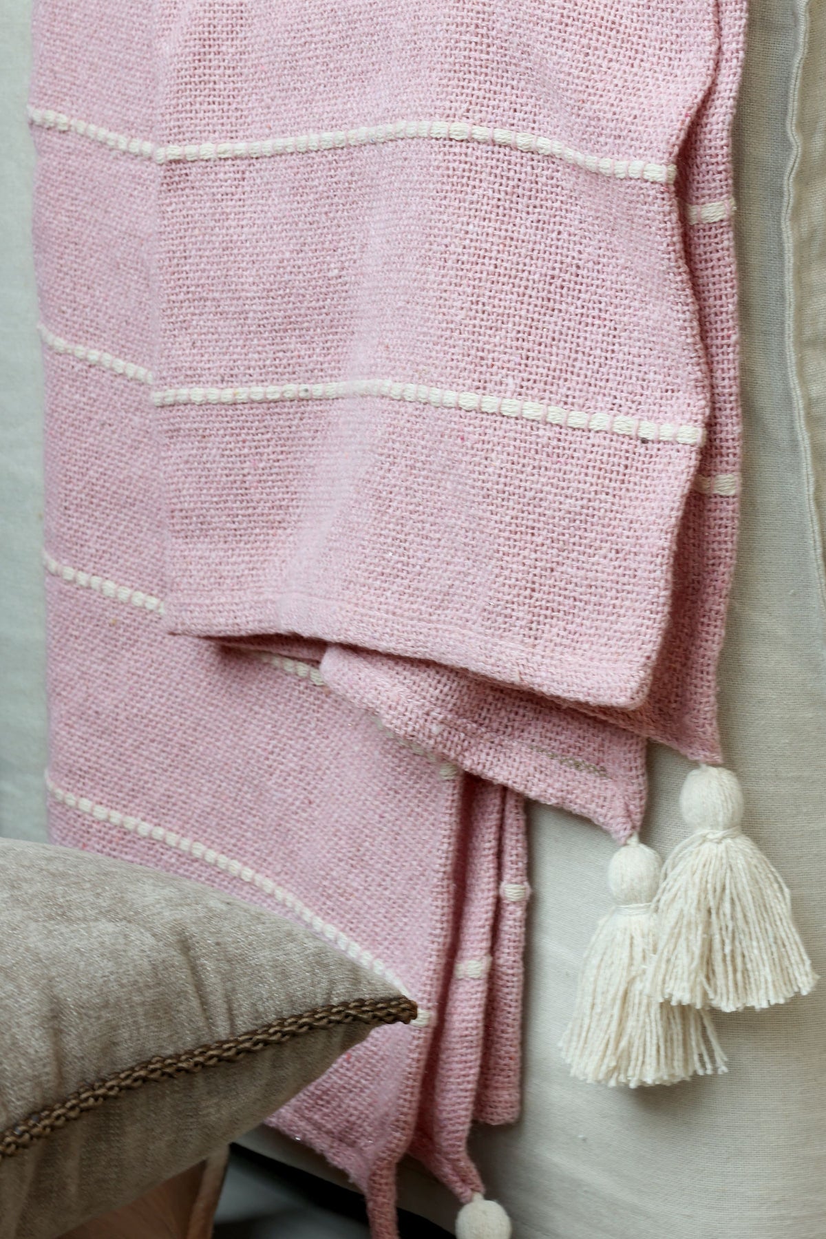 Plaid Decke Aix Baumwolle rosa 130x150 cm