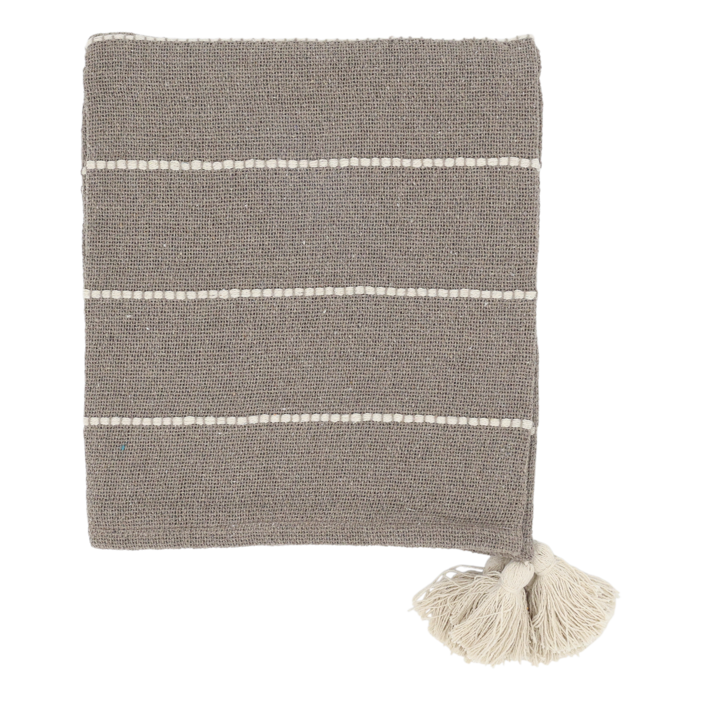 Baumwoll-Plaid Aix in Latte, 150x130 cm