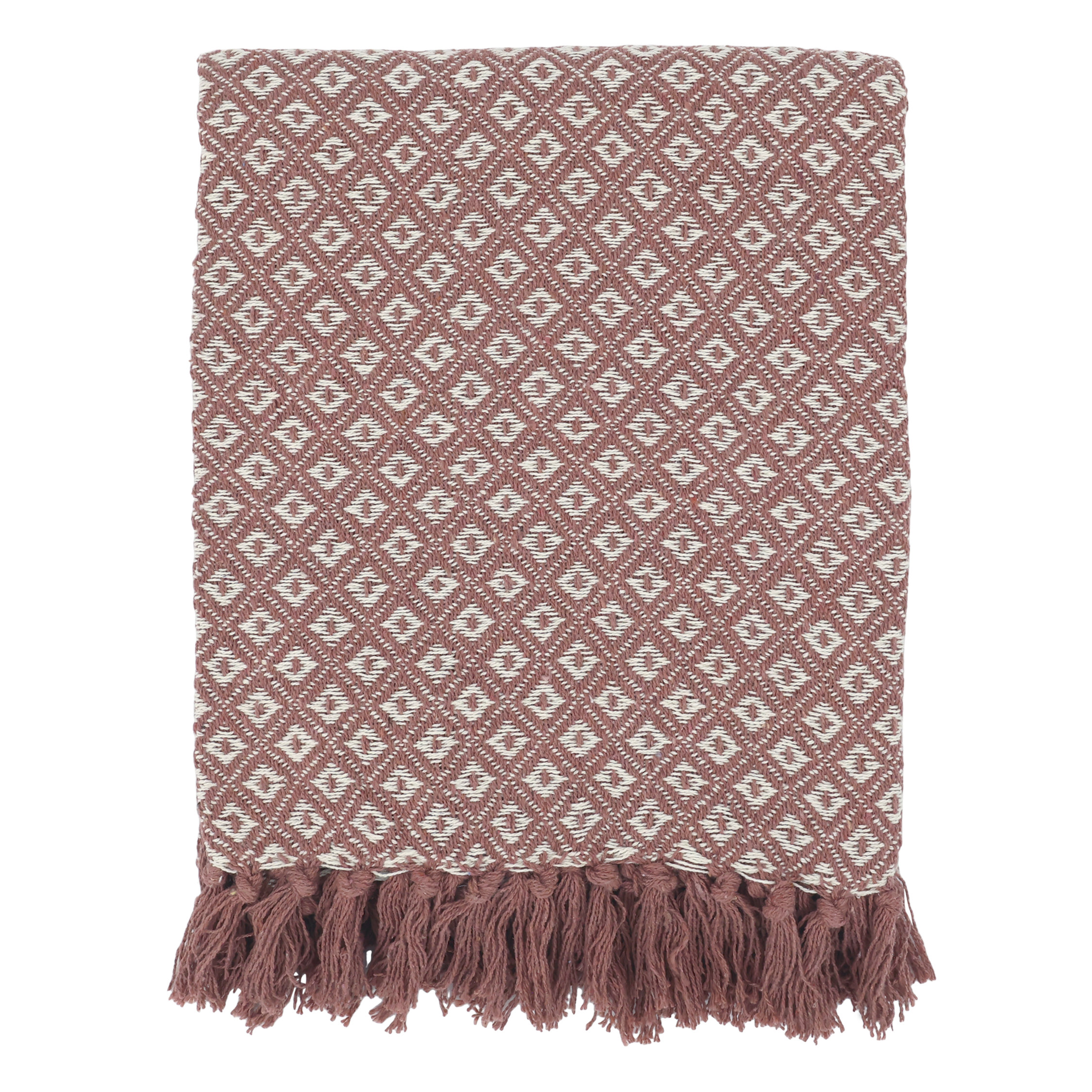 Aix Throw of surplus yarn L150/W130 cm clay & creme