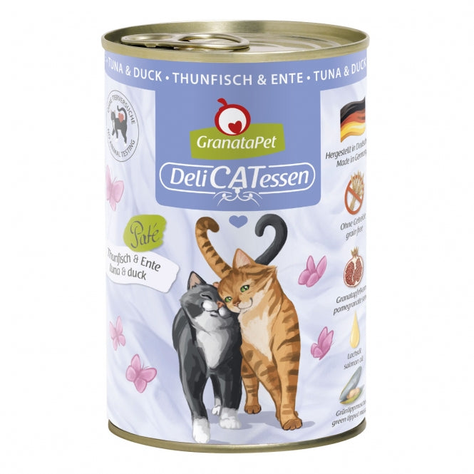 6 x GranataPet Delicatessen Dose Thunfisch & Ente - 400 g