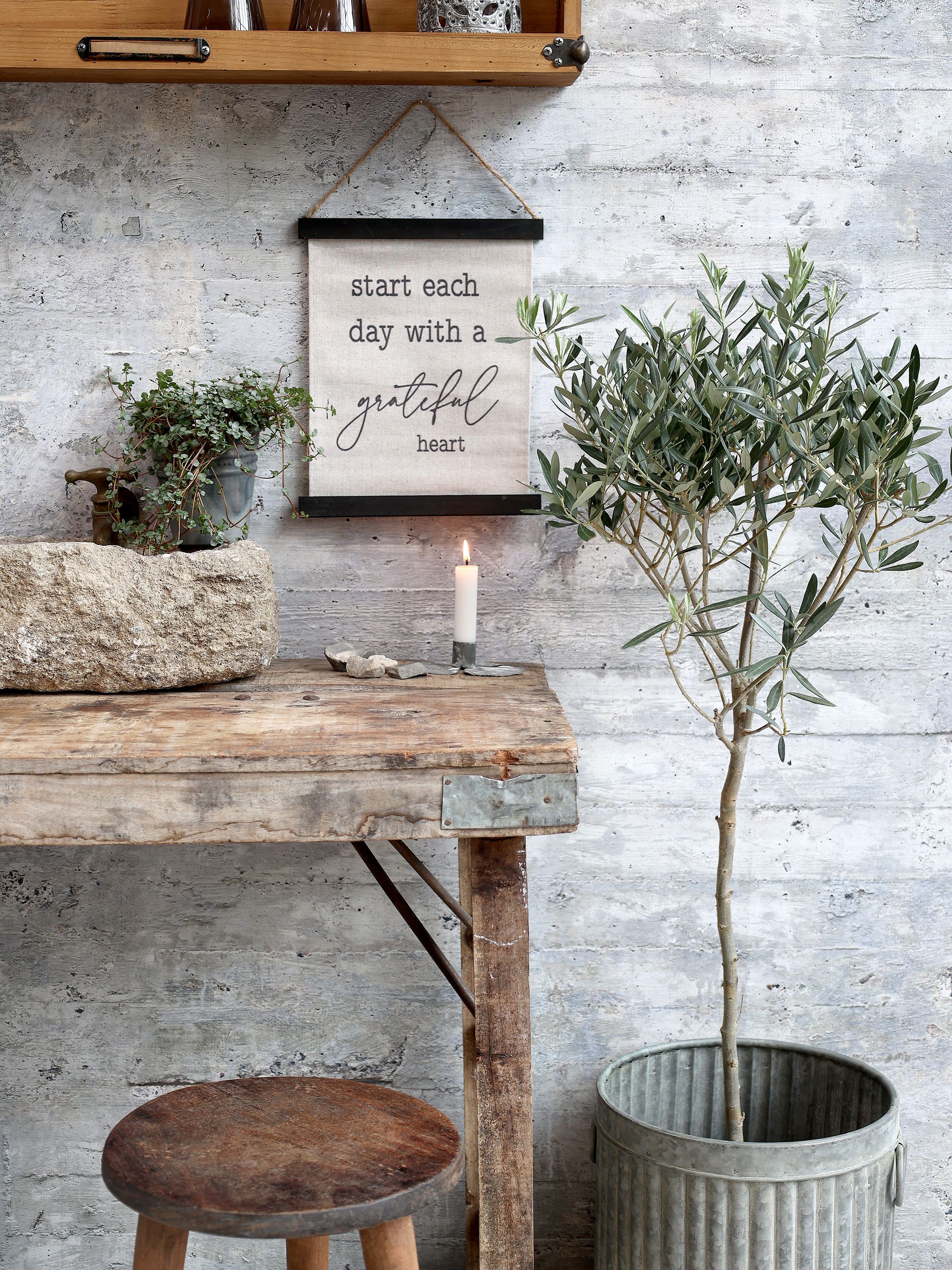 Leinwandbild mit Text, 30 cm hoch, 22 cm lang