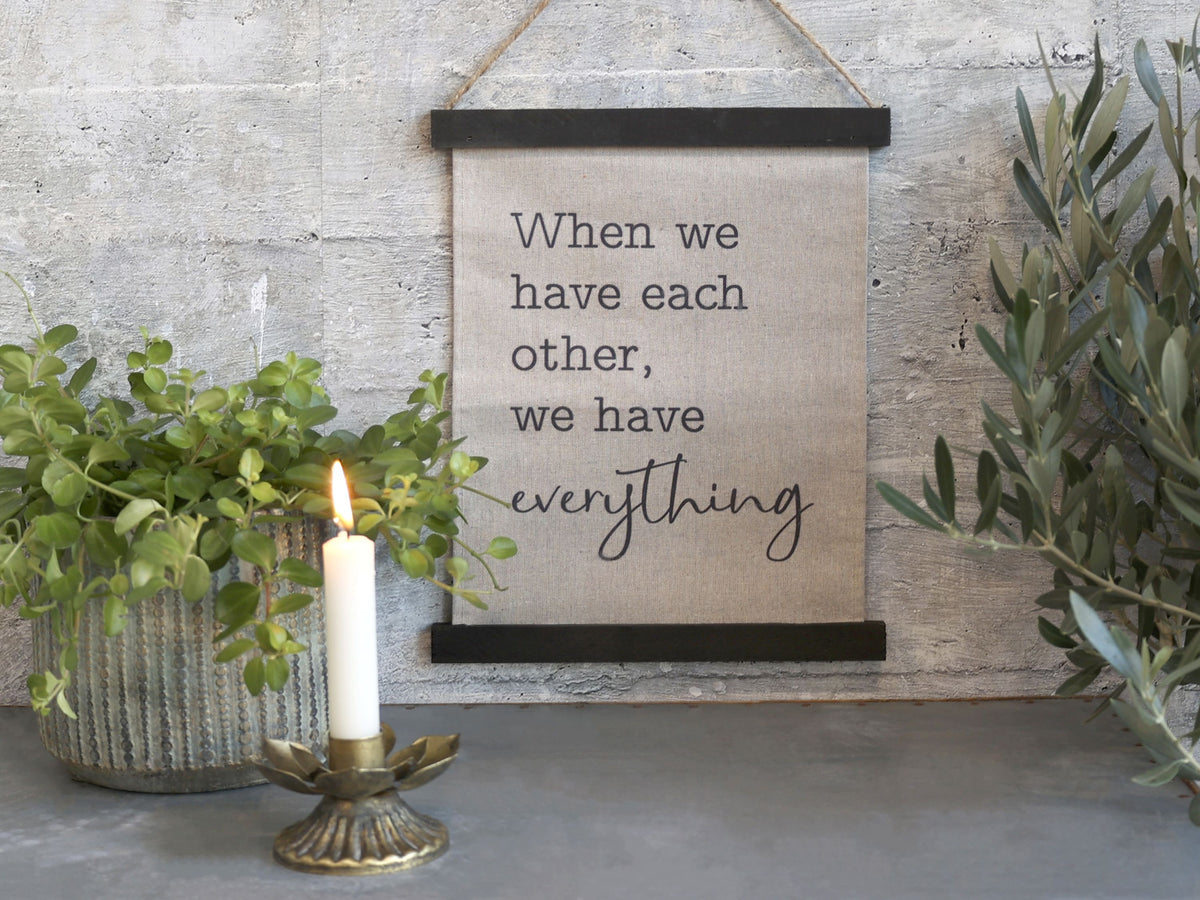 Leinwandbild mit Text, 24x29 cm, Antique