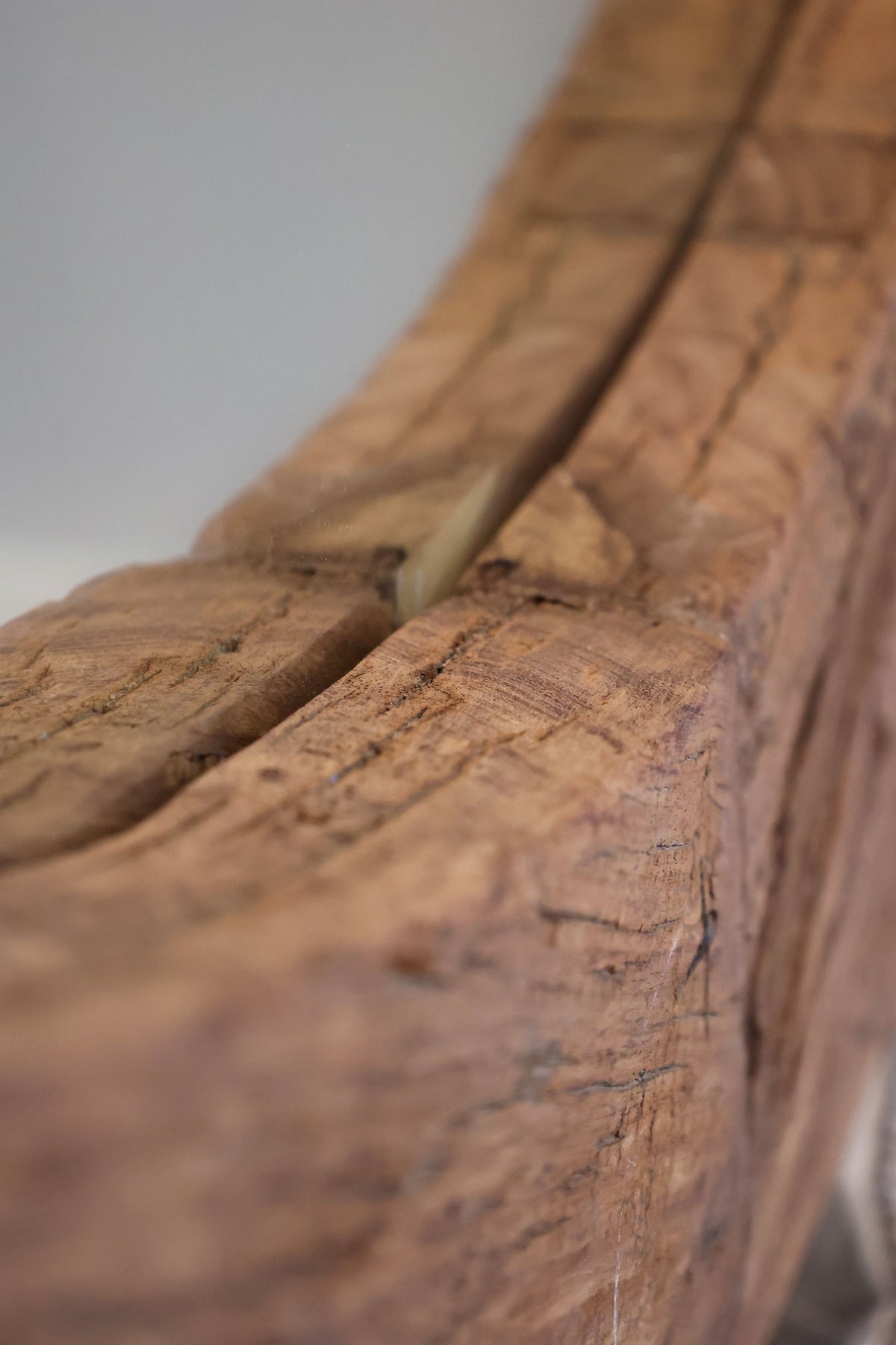 Spiegel mit Holzrahmen aus Recyclingholz, 100 cm Durchmesser