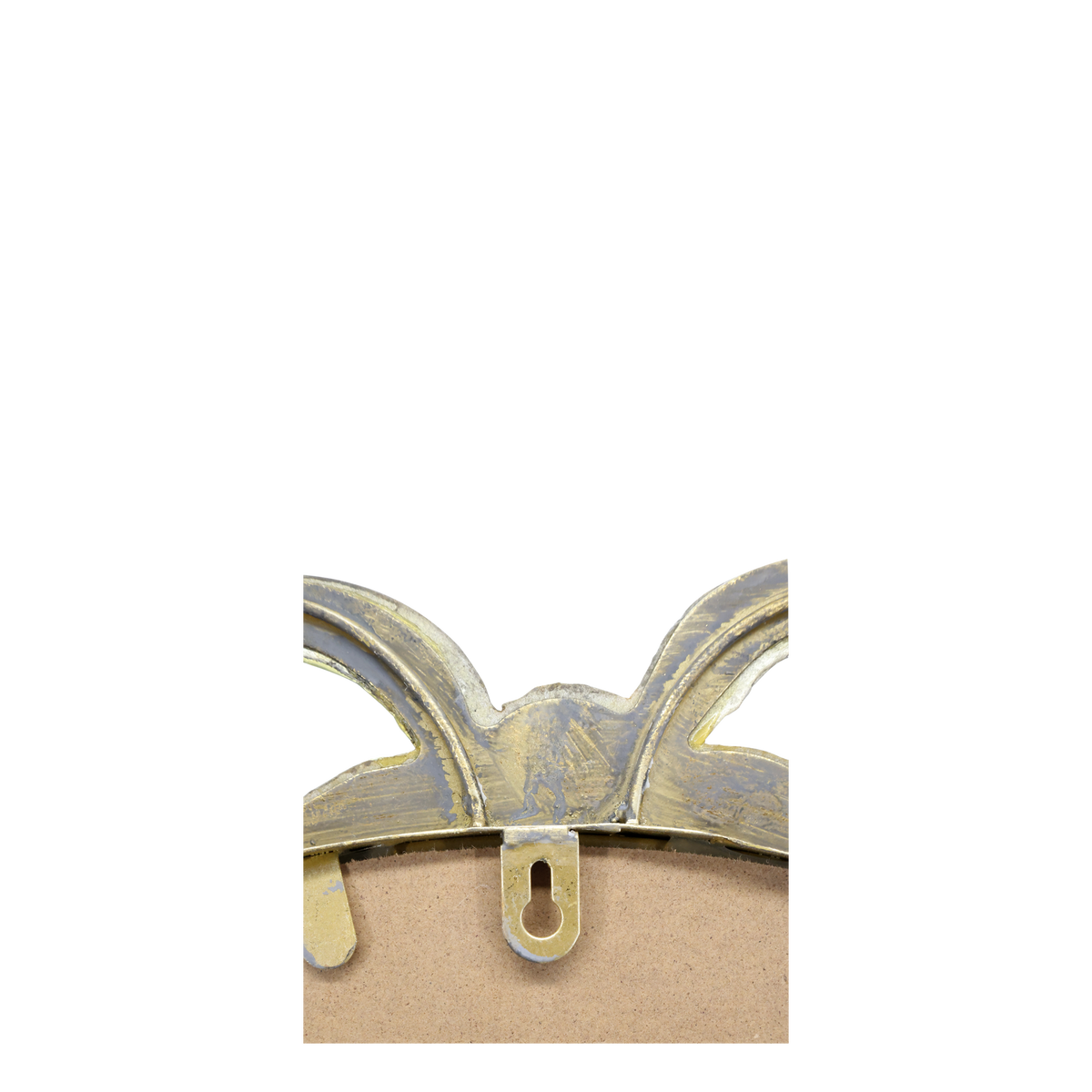Spiegel mit Schleife aus Eisen und Glas, Antique Messing