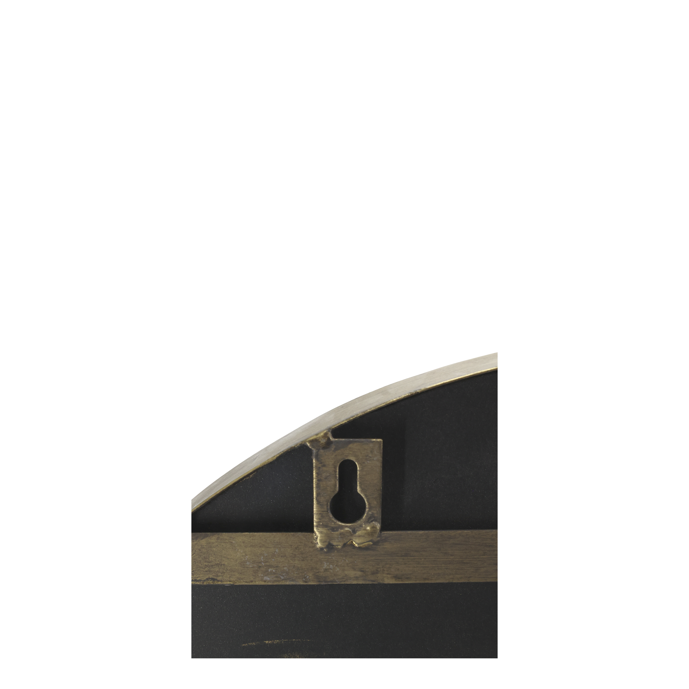 Dreiflügeliger Spiegel antique messing 65 cm hoch