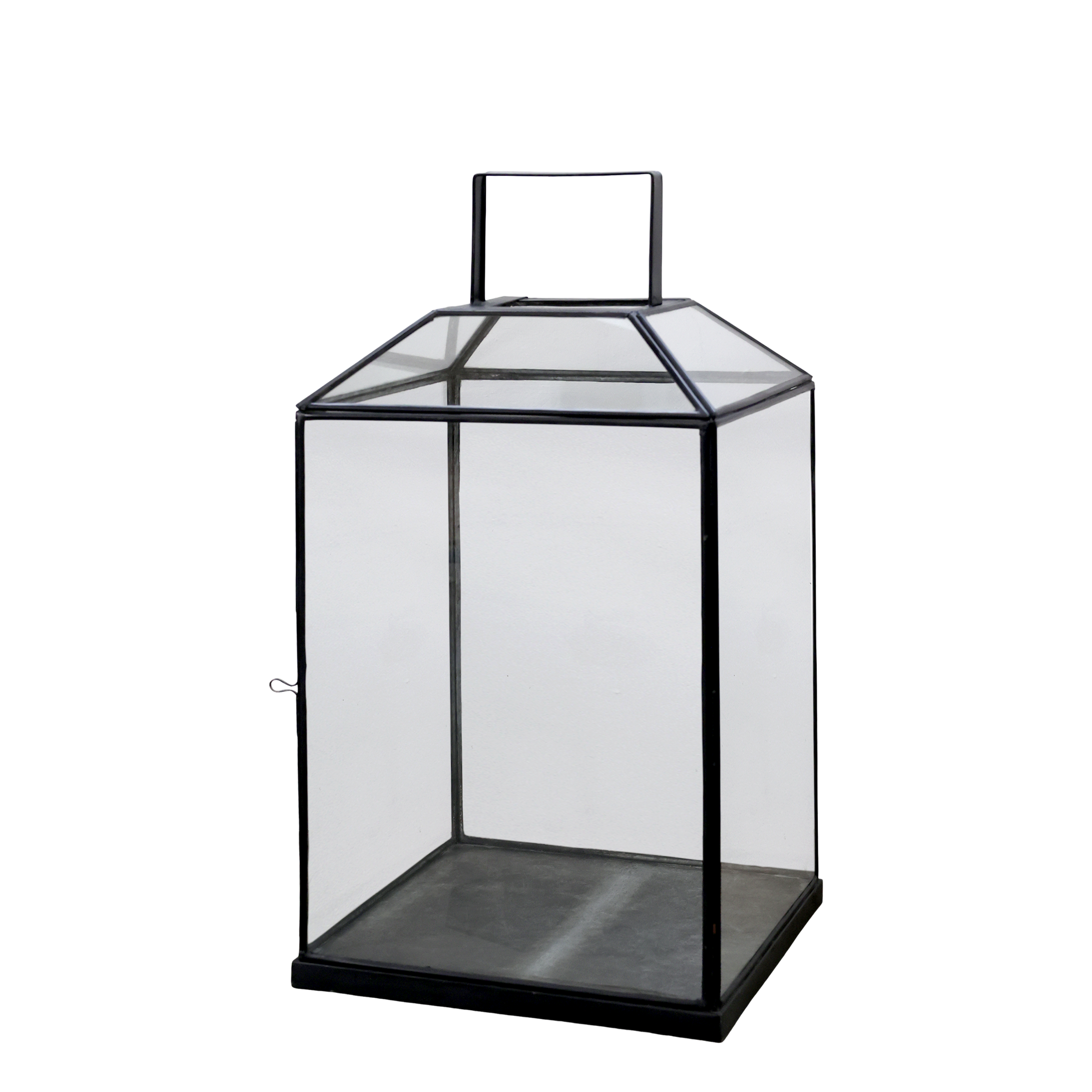 Lantern H60/L32/W32 cm antique black