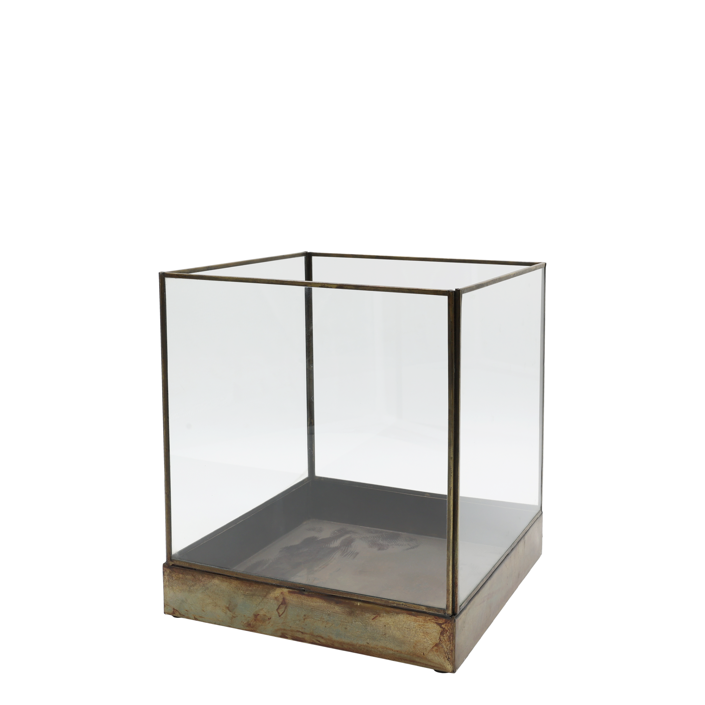 Display H29/L25/W25 cm antique brass