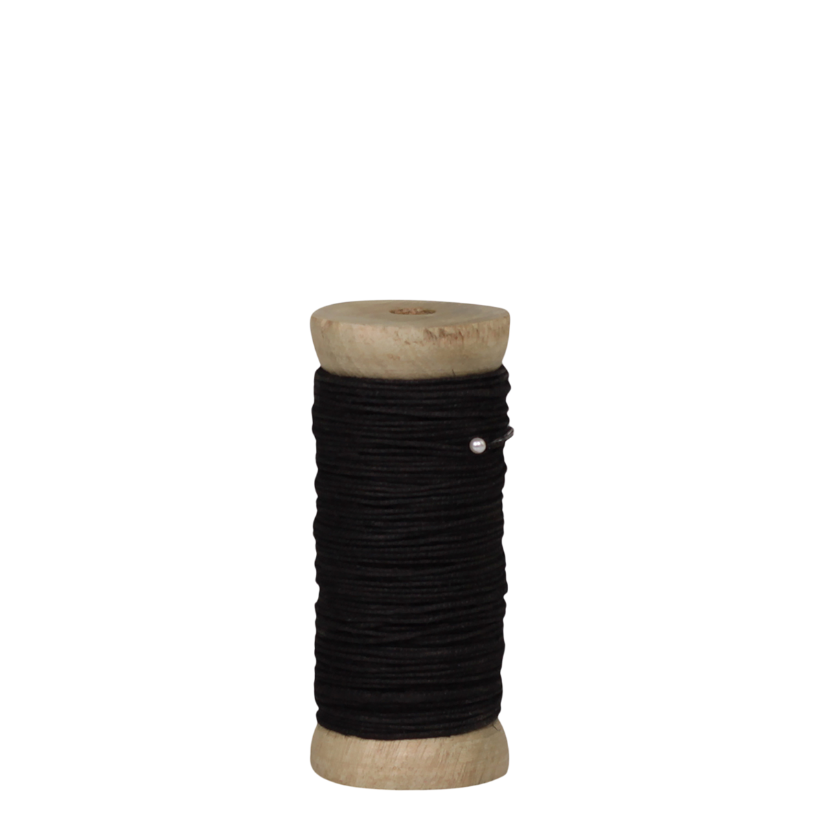 Jute String on wooden spool L20 m vintage black