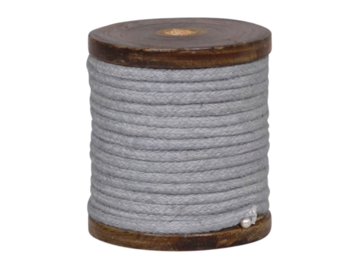 Cotton Ribbon on wooden spool L5 m antique grey