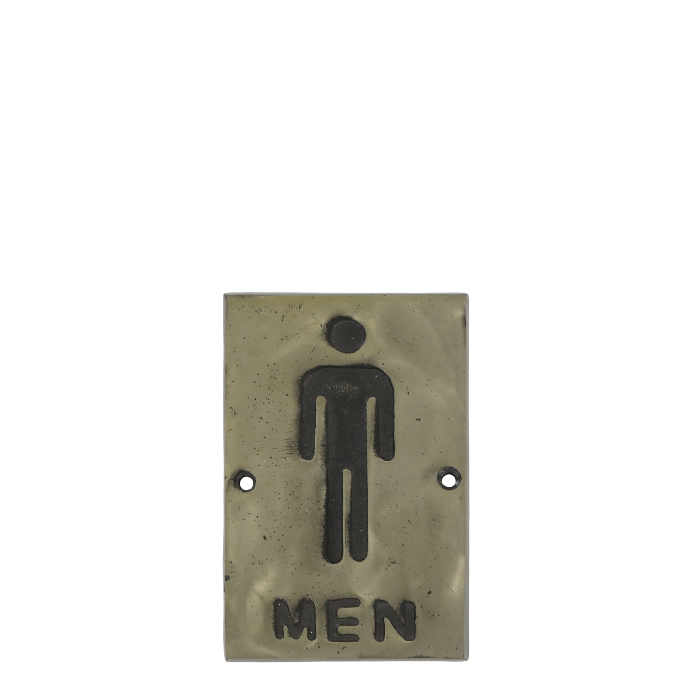 Sign Men H14/L9/W1.5 cm antique brass