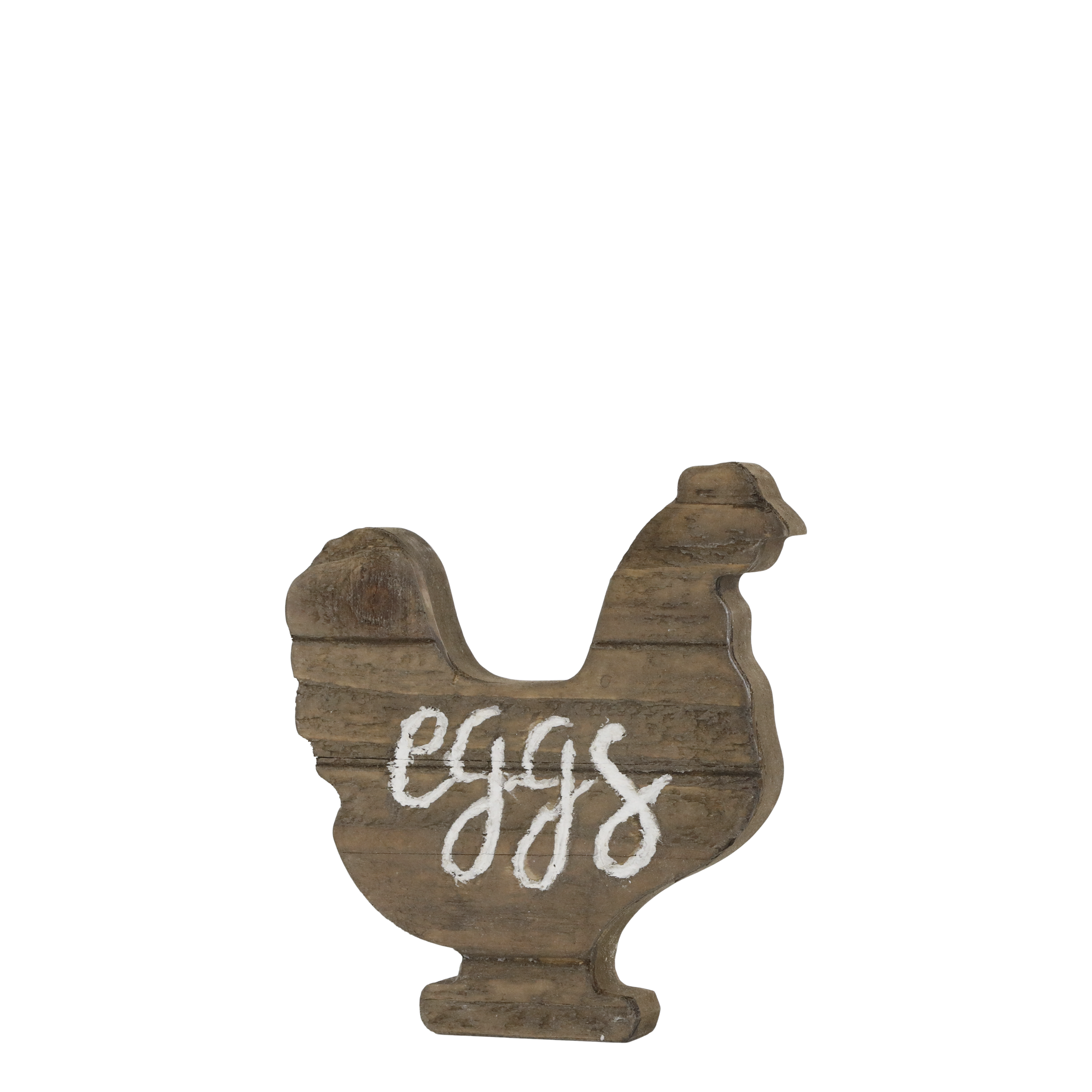 Hen in wood eggs H16/L15/W2.5 cm nature