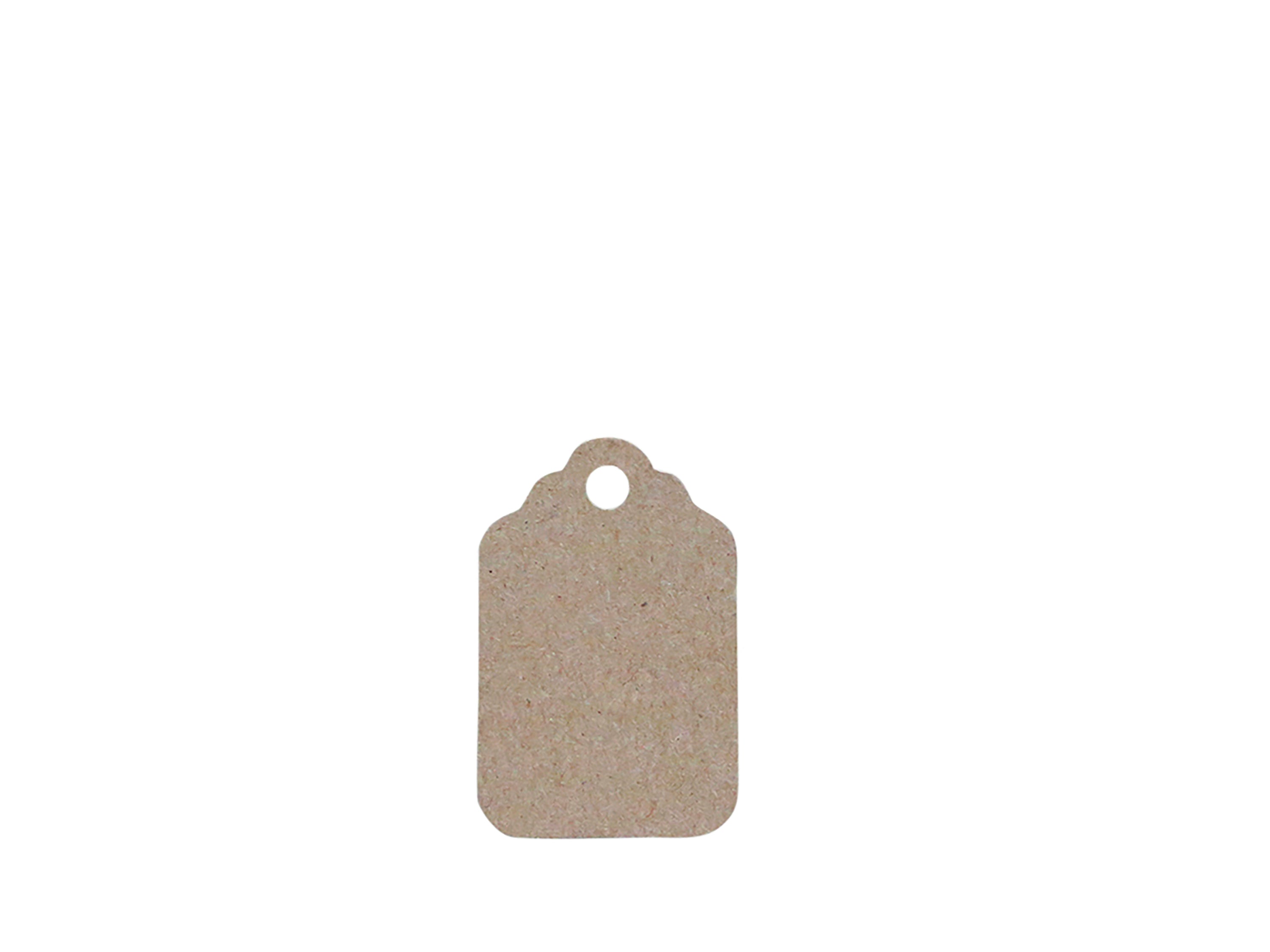 Manila Tag w. wavy top 1000 pcs L5/W3.2 cm nature