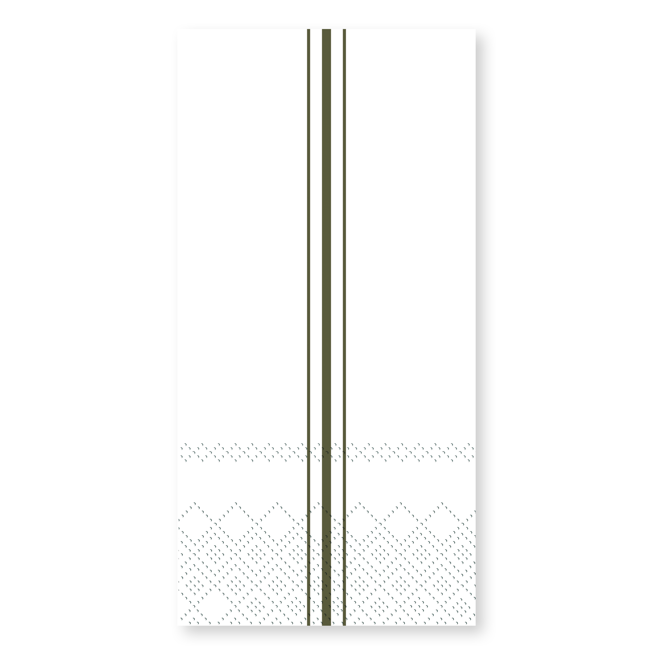 Napkin w. grain sack stripe L20/W10 cm white
