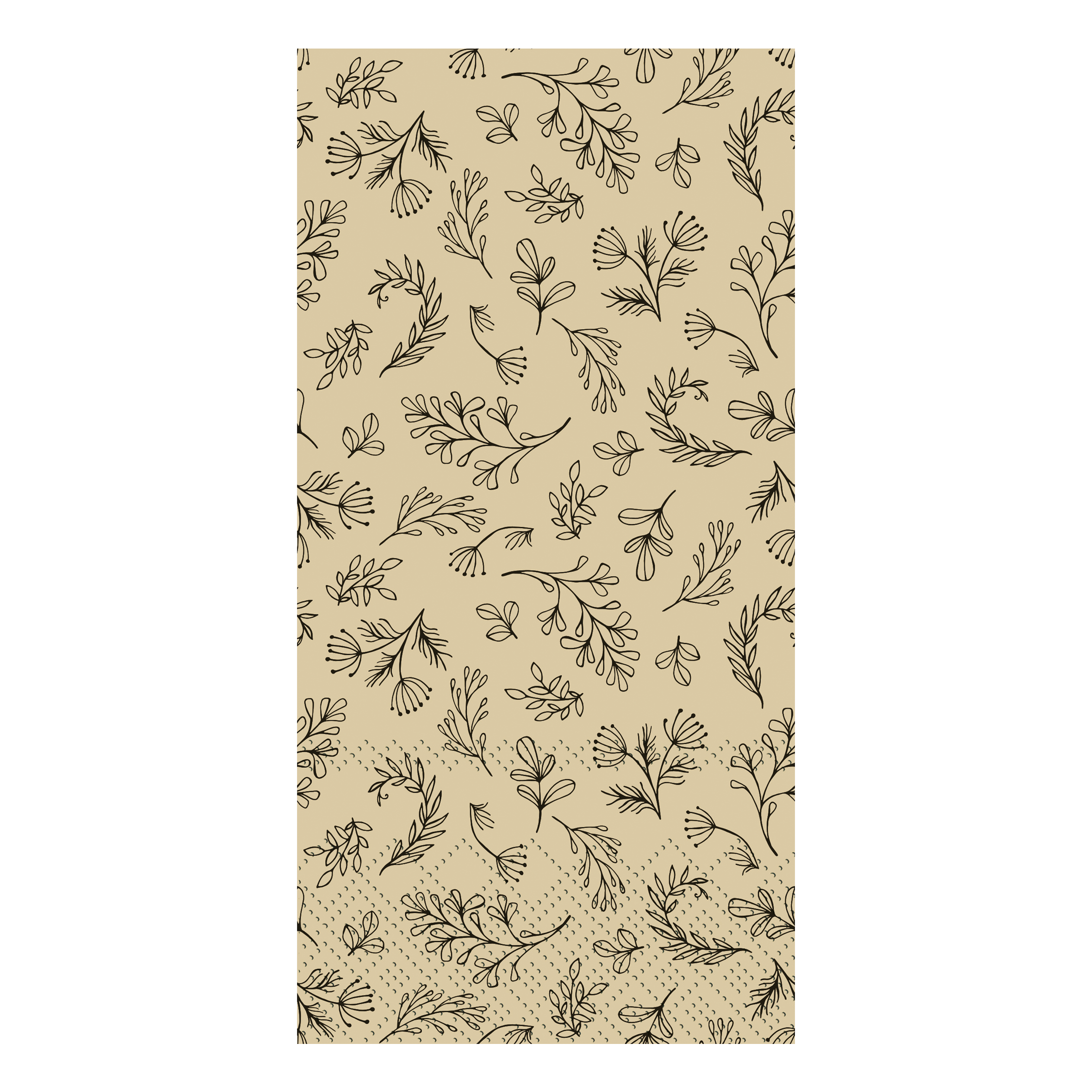 Napkin w. leaves L20/W10 cm honey