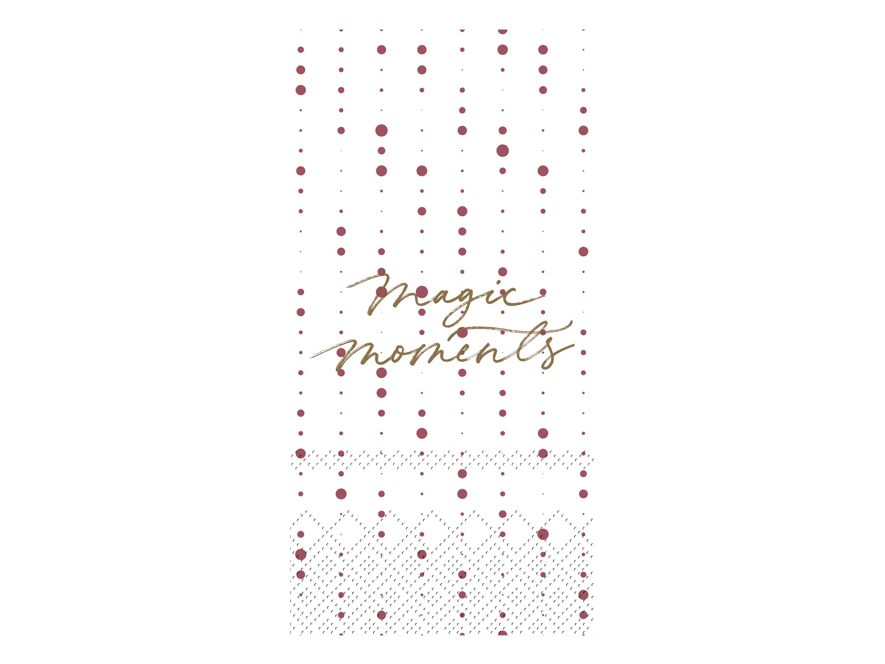 Napkin w. dots L20/W10 cm cherry