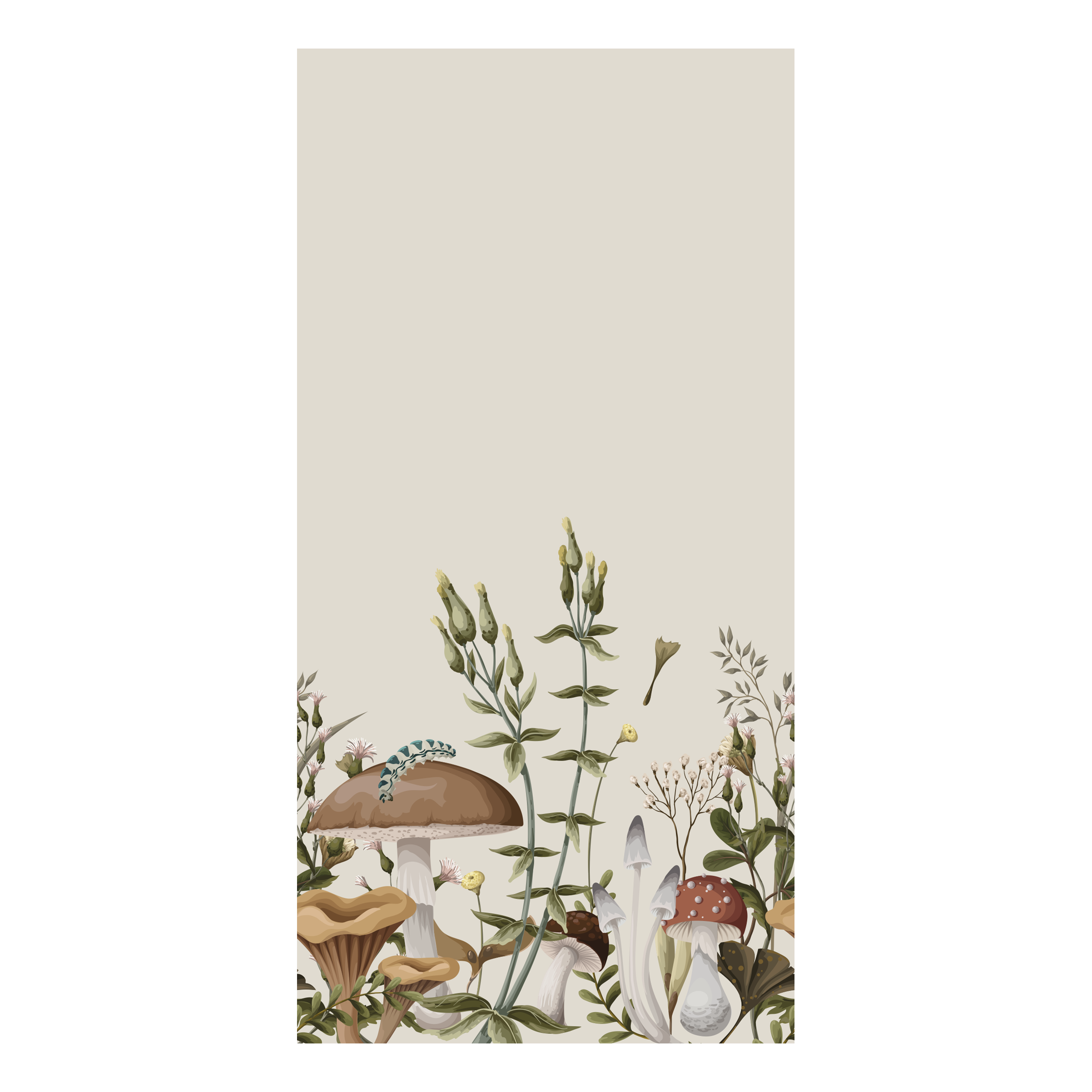 Servietten 40x40 mit Waldboden-Motiv, 16 Stück, grau