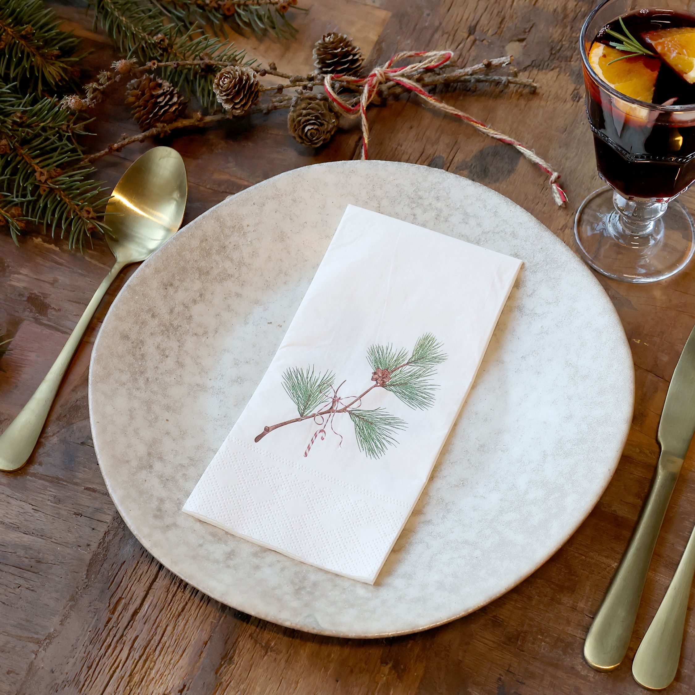Servietten 40x40 mit Weihnachtsmotiv, 16 Stück, 3-lagig