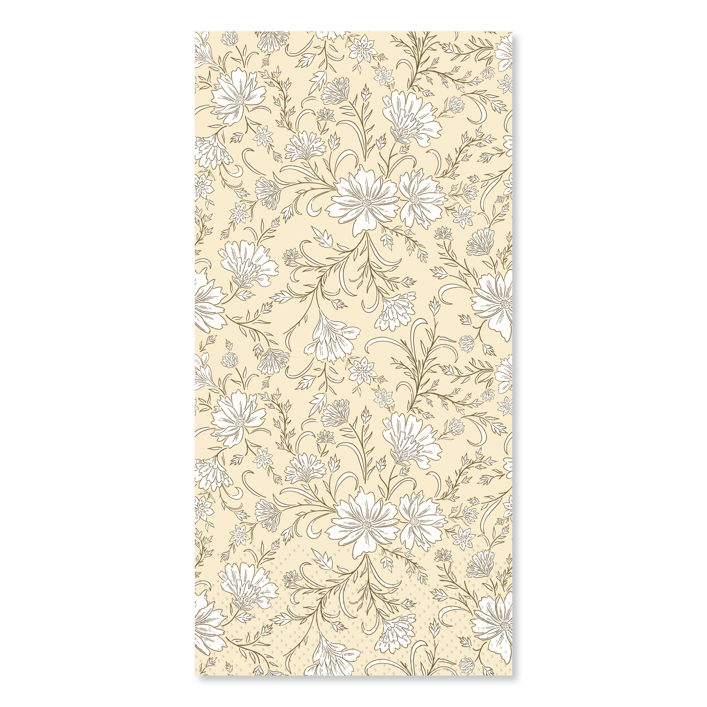 Napkin w. flowers L20/W10 cm honey