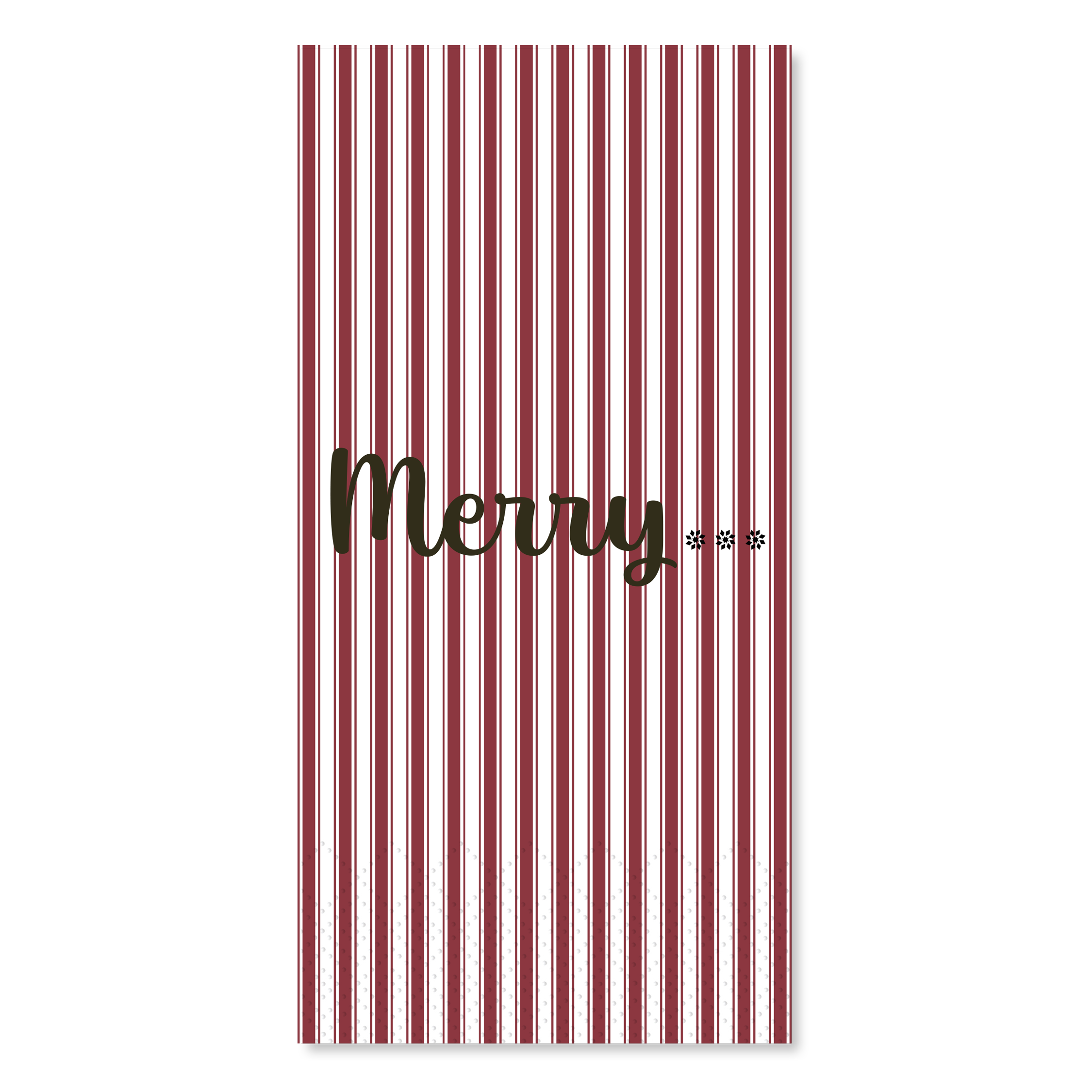 Napkin w. Merry & stripes L20/W10 cm cherry