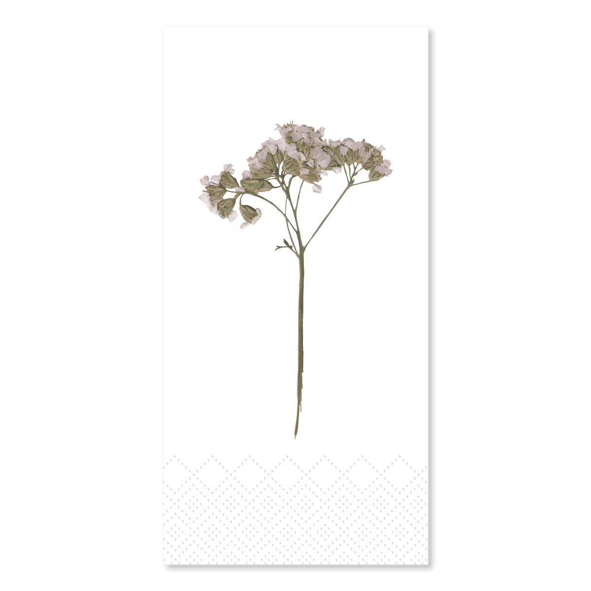 Servietten 40x40 mit Blumenstiel, 3-lagig, weiß