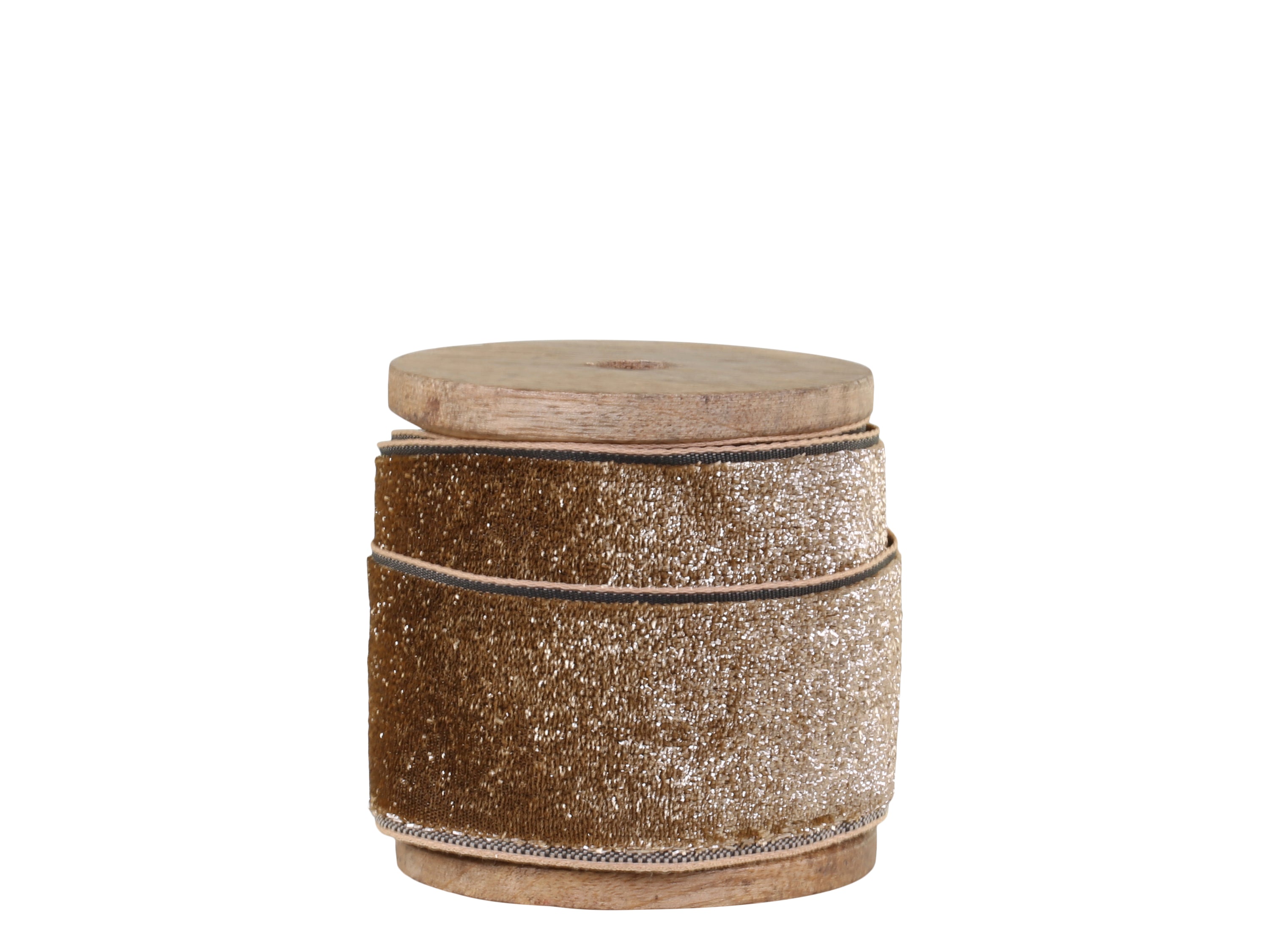 Ribbon w. glitter L5 m chocolate