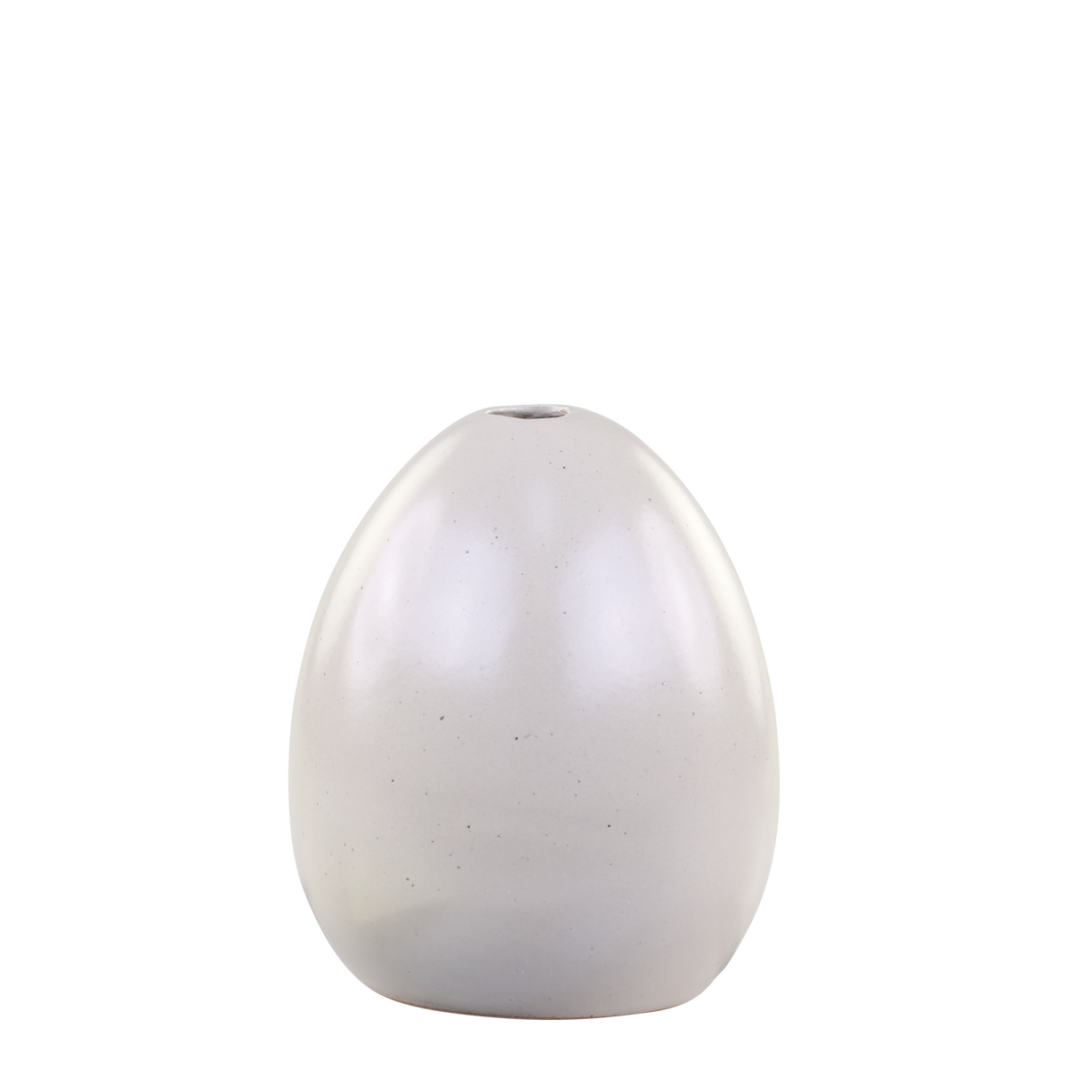 Vase Osterei aus Porzellan, 11 cm hoch, hell latte
