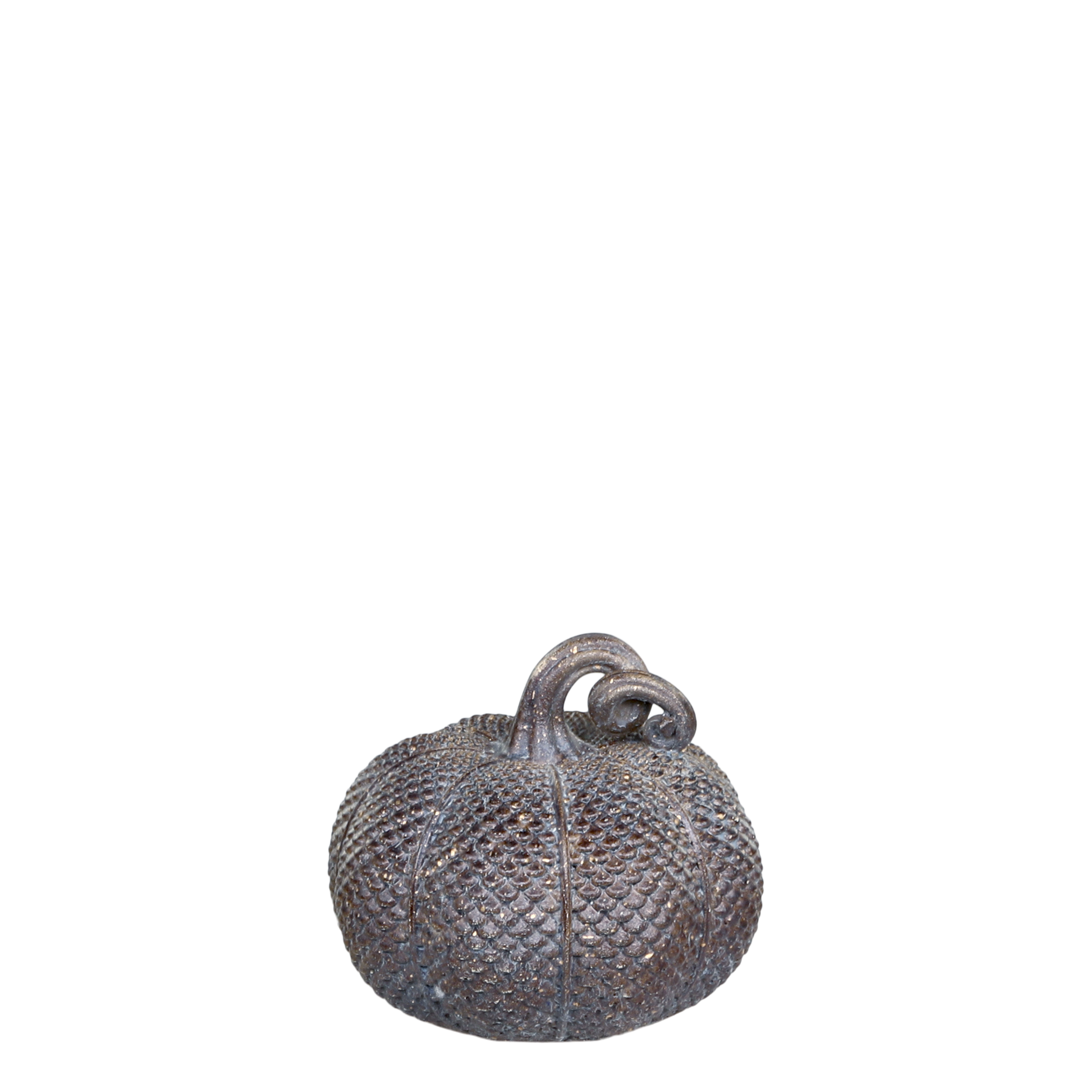 Pumpkin w. gold H5/D5.5 cm antique mocca