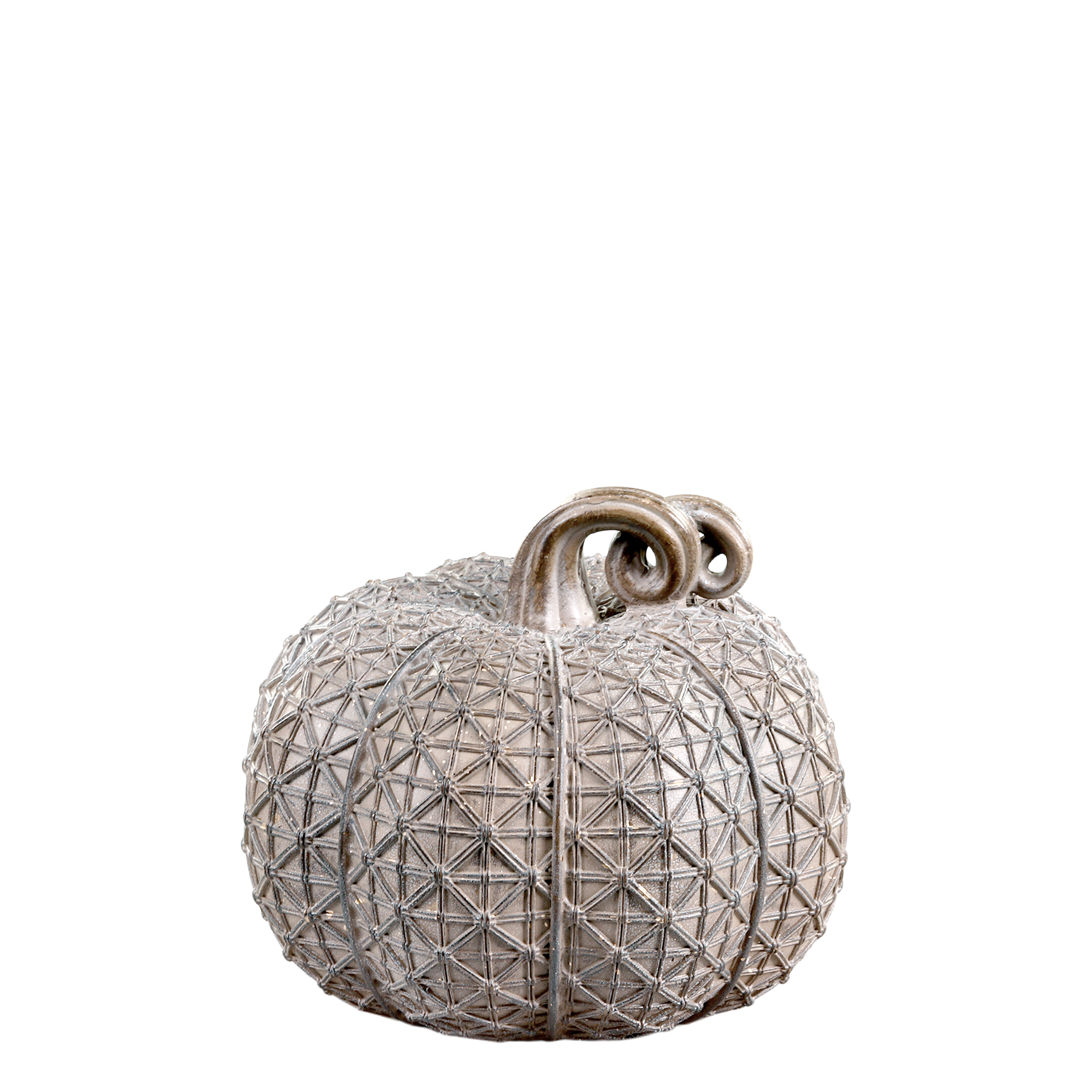 Pumpkin w. gold H12/D14 cm antique latte