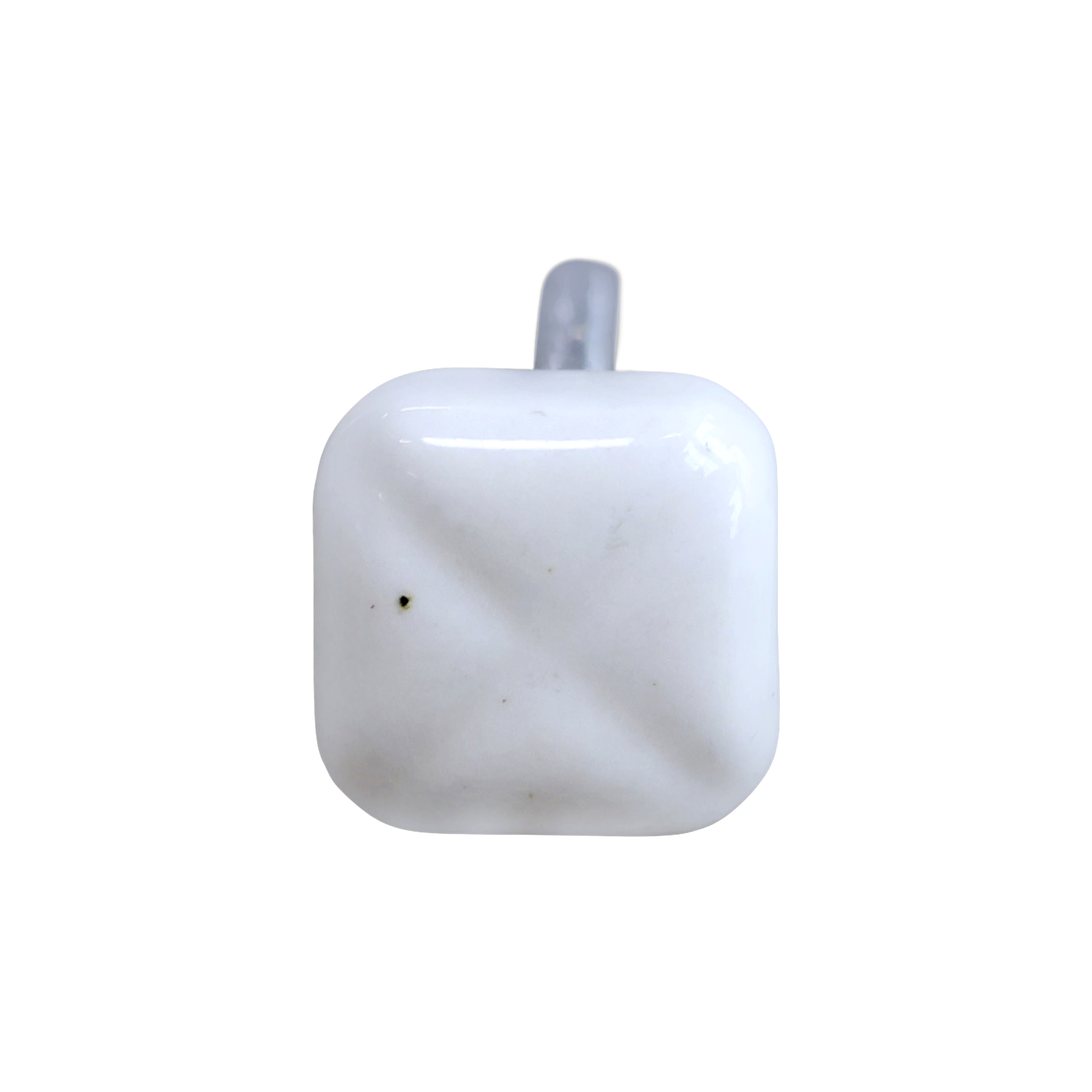Porzellan-Griff mit Eisenkern, creme, 2 cm hoch