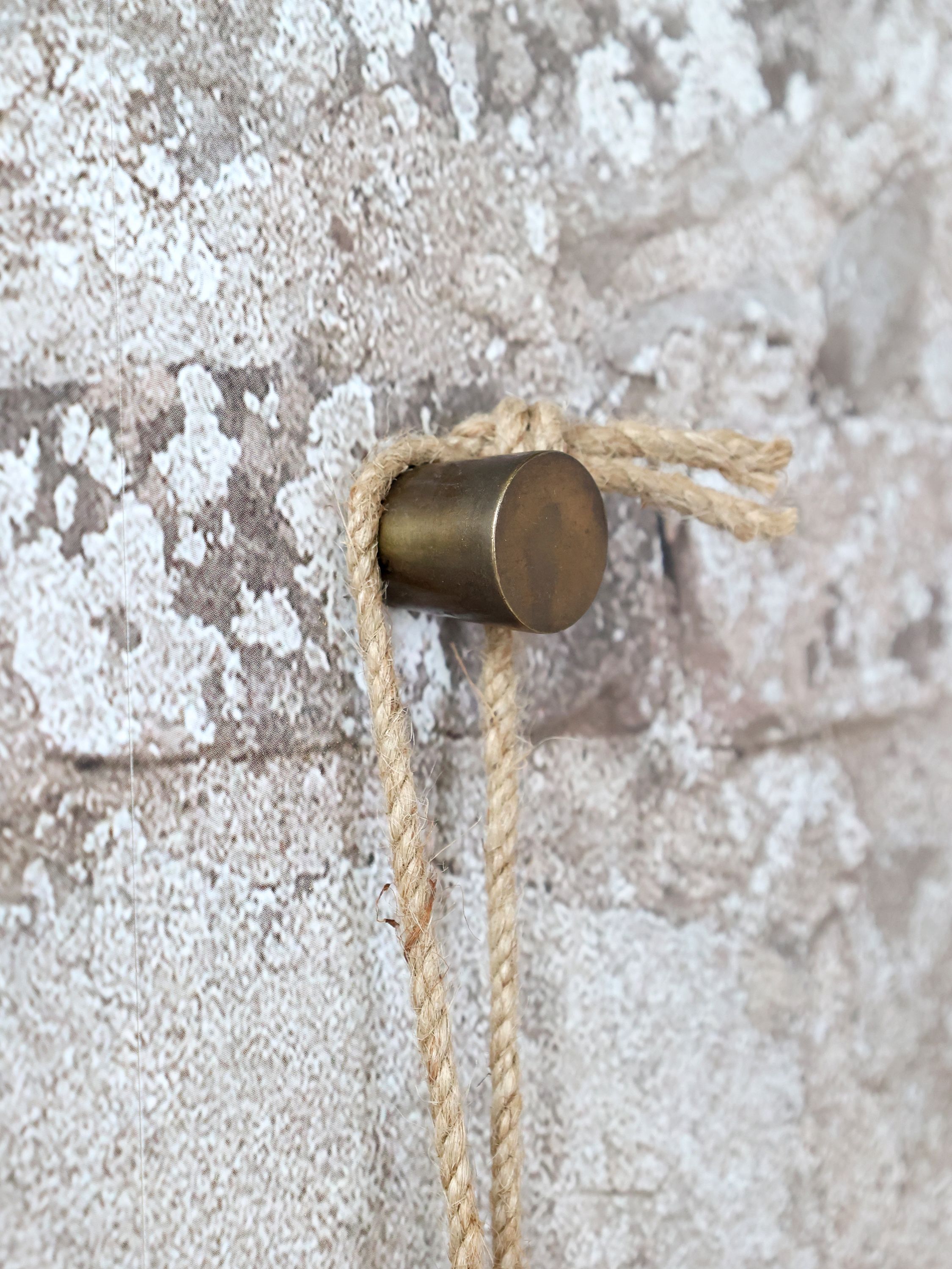 Griff aus Eisen in Messingfarbe, 2,5 cm
