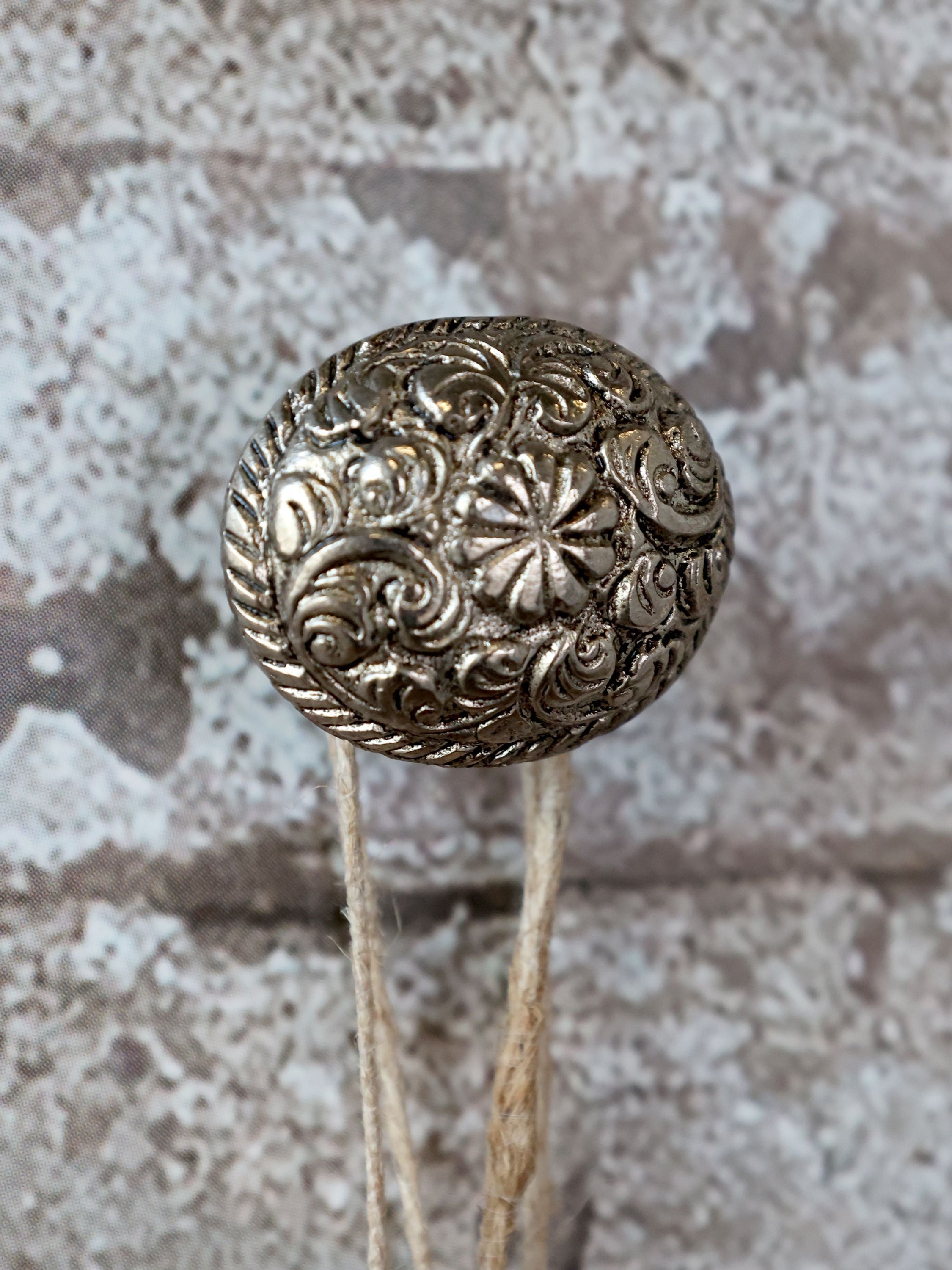 Aluminium-Griff in Antique Silber, 3,5 cm hoch