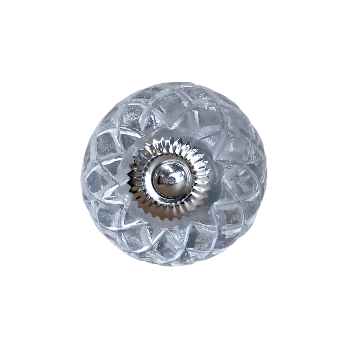 Griff mit Schliff aus Glas, 4 cm Durchmesser