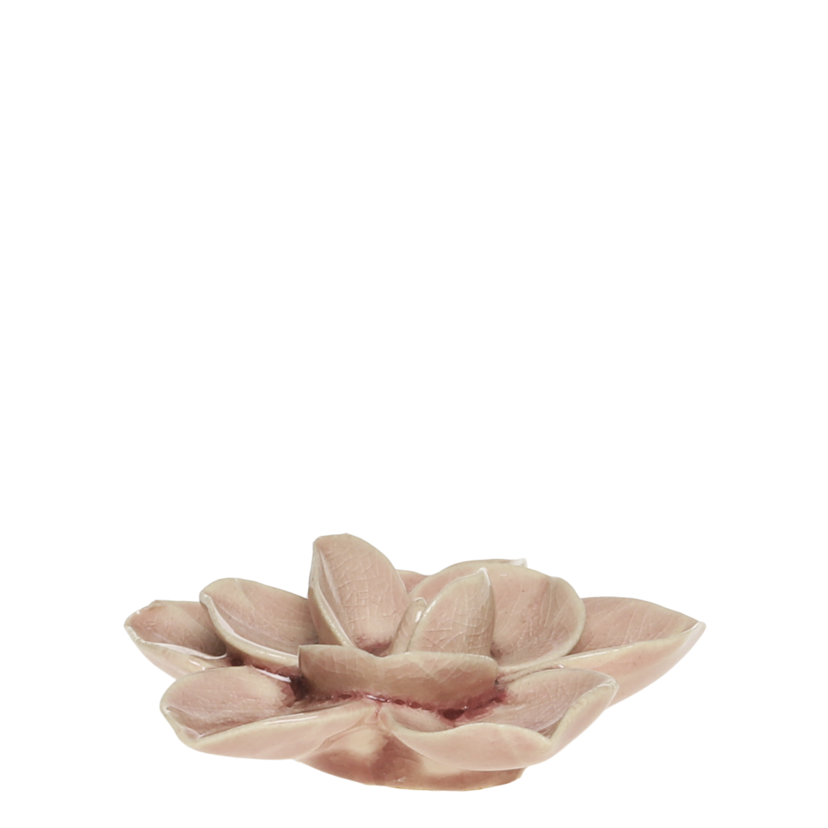 Keramik Blume rosa als Deko für Regal und Wohnzimmer