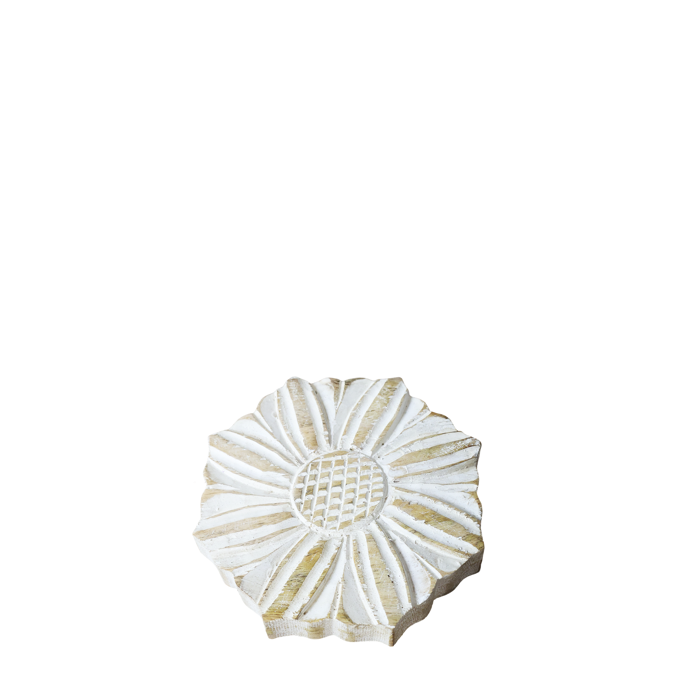 Flower for deco H2.5/D15 cm antique white