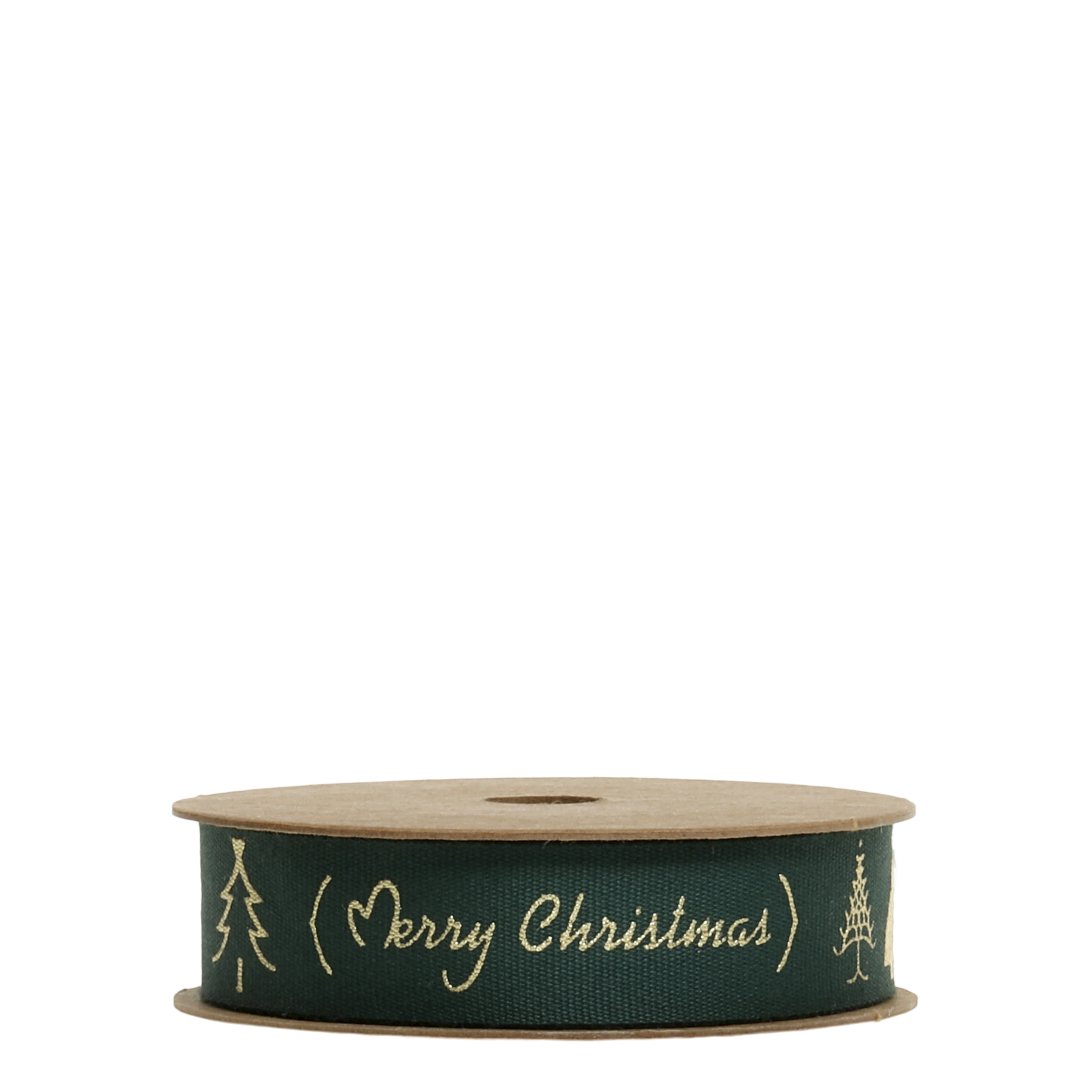 Ribbon w. Merry Christmas L5 m/W1.5 cm green