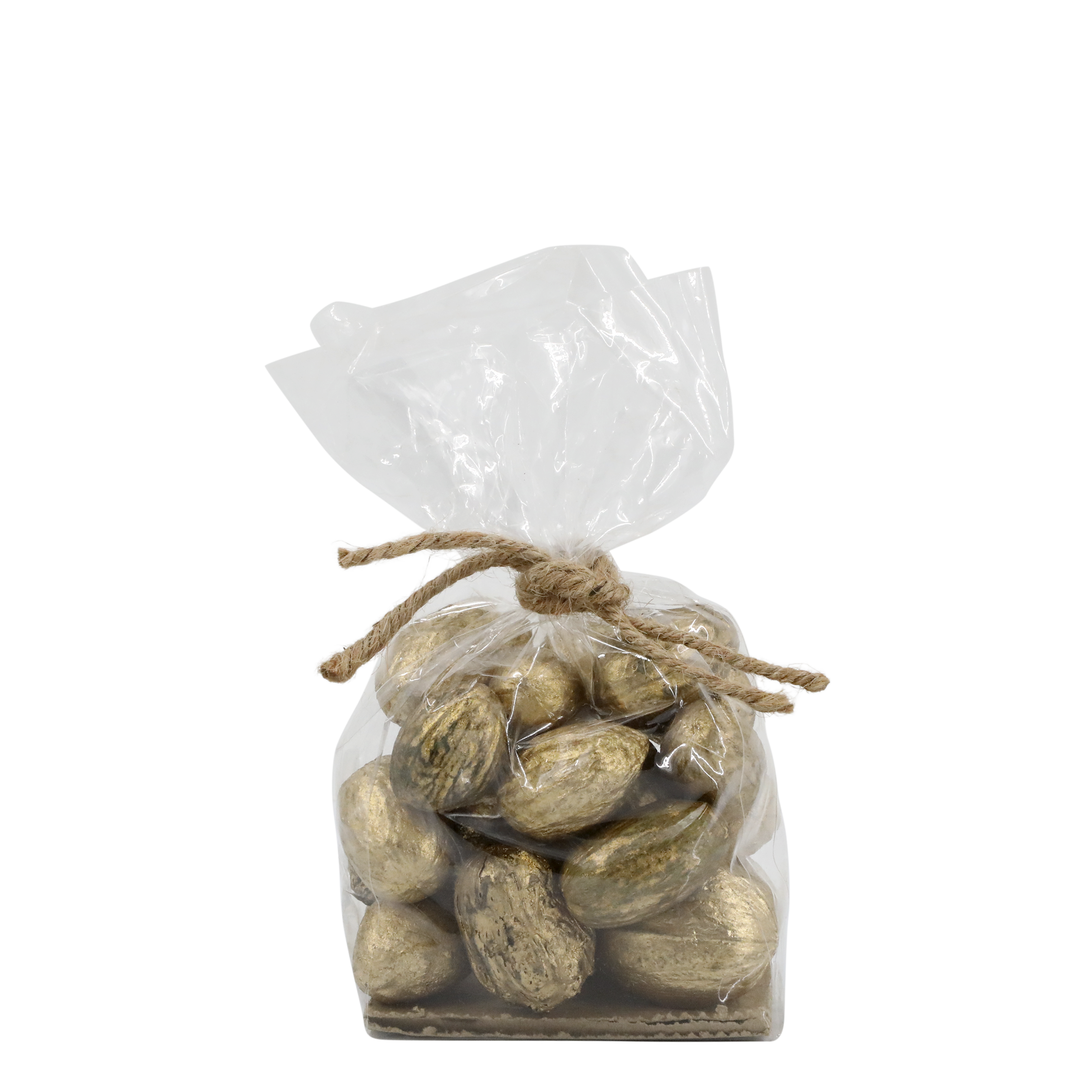 Getrocknete Blumen Kugel Deko messing 16 cm
