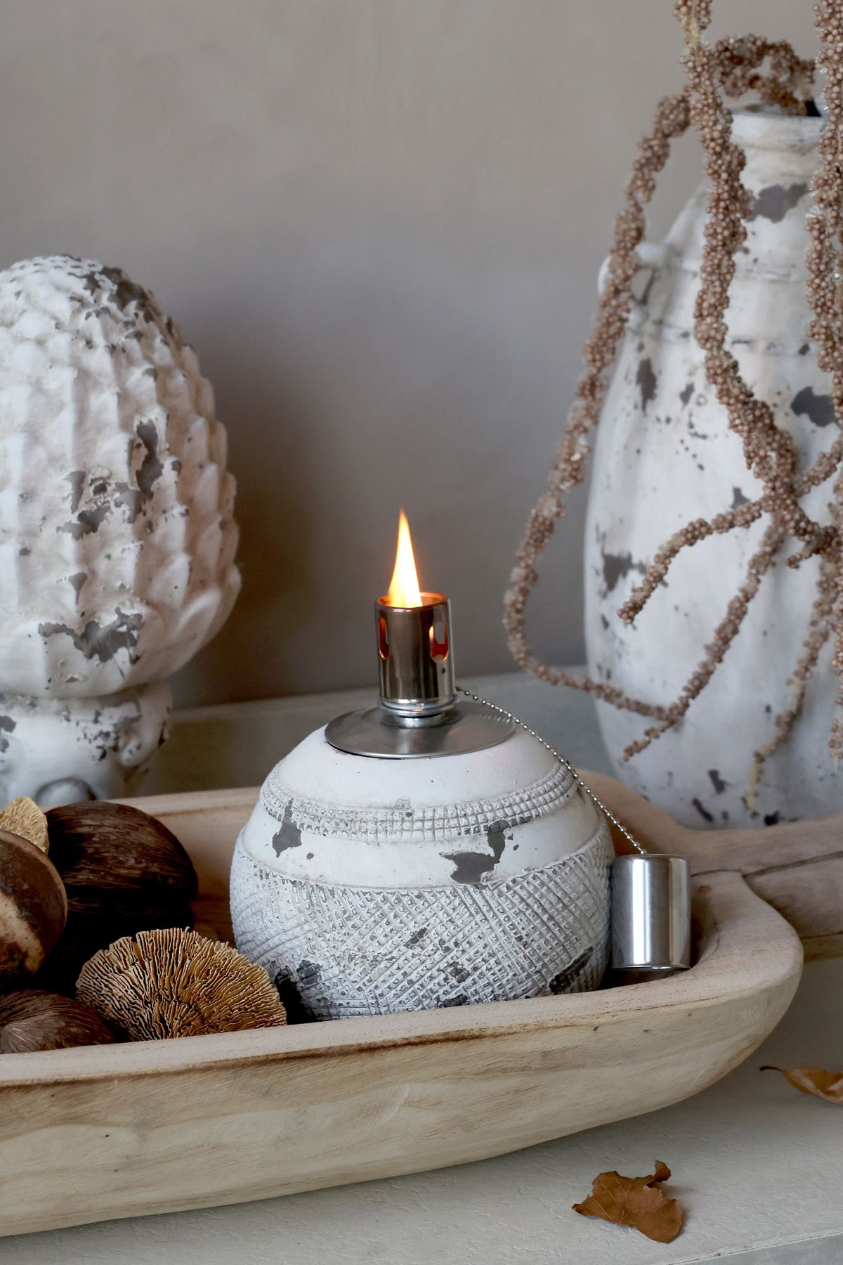 Frejus Öllampe: Gartenaccessoires aus Zement, 120 ml