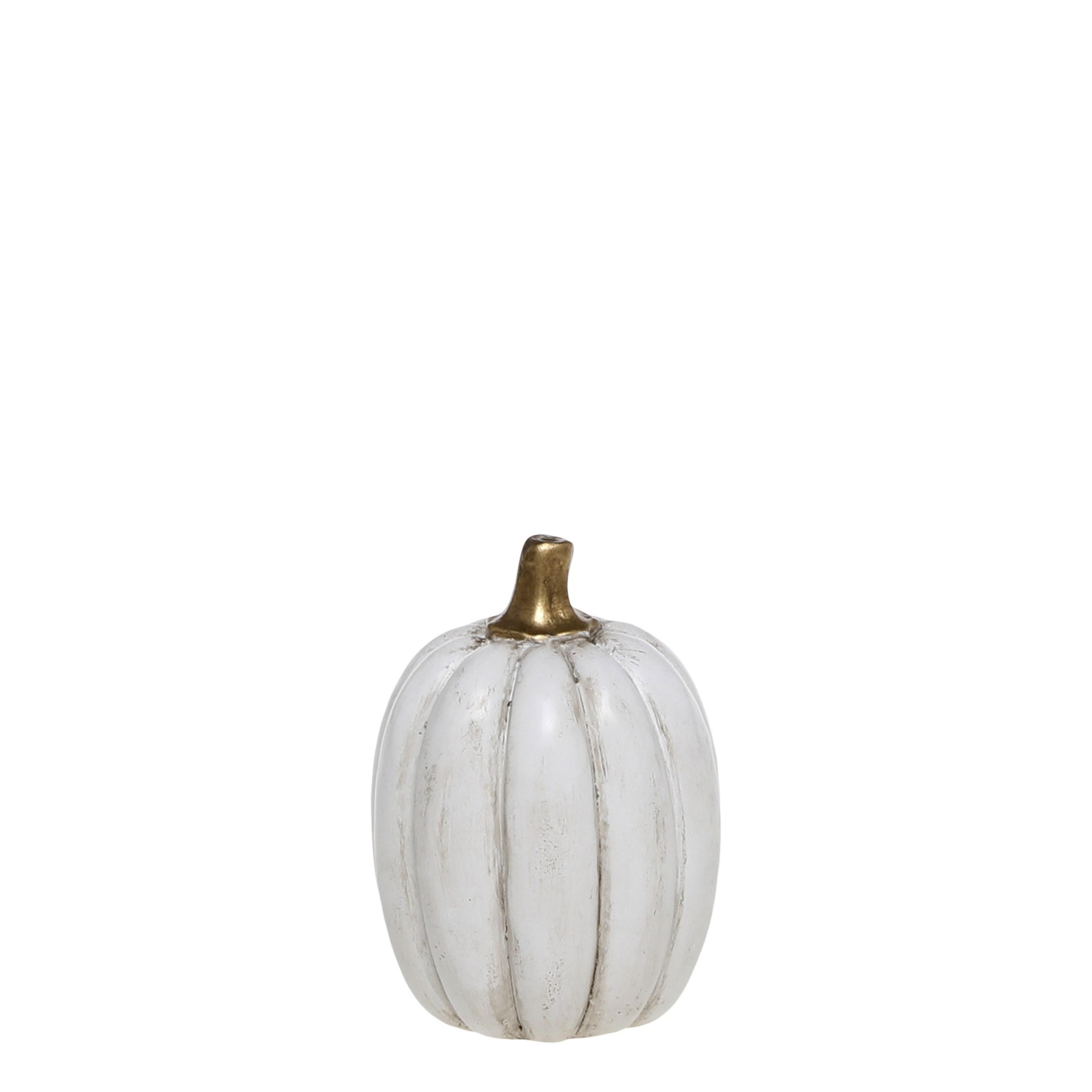 Pumpkin w. gold H7/D5 cm antique white