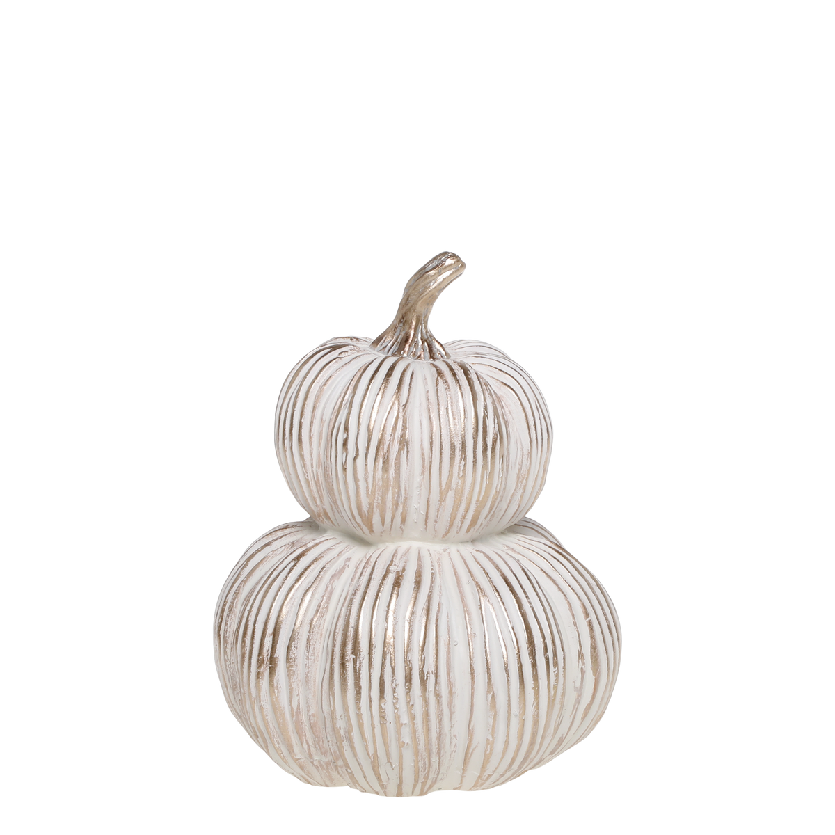 Kürbis aus Terrakotta mit goldener Note, 18,5 cm hoch