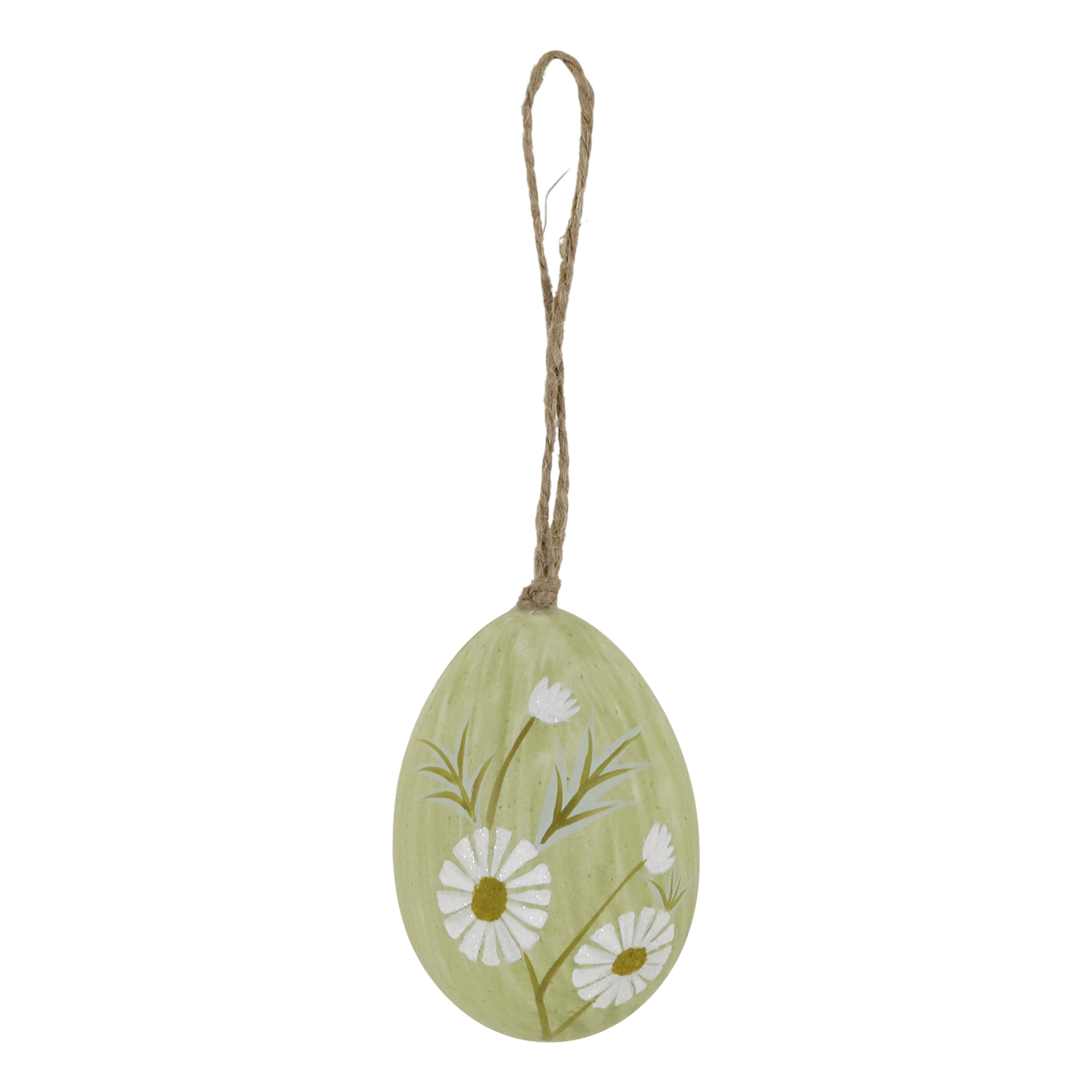 Osterei mit Blumen-Deko, 7 cm hoch, Kunststoff