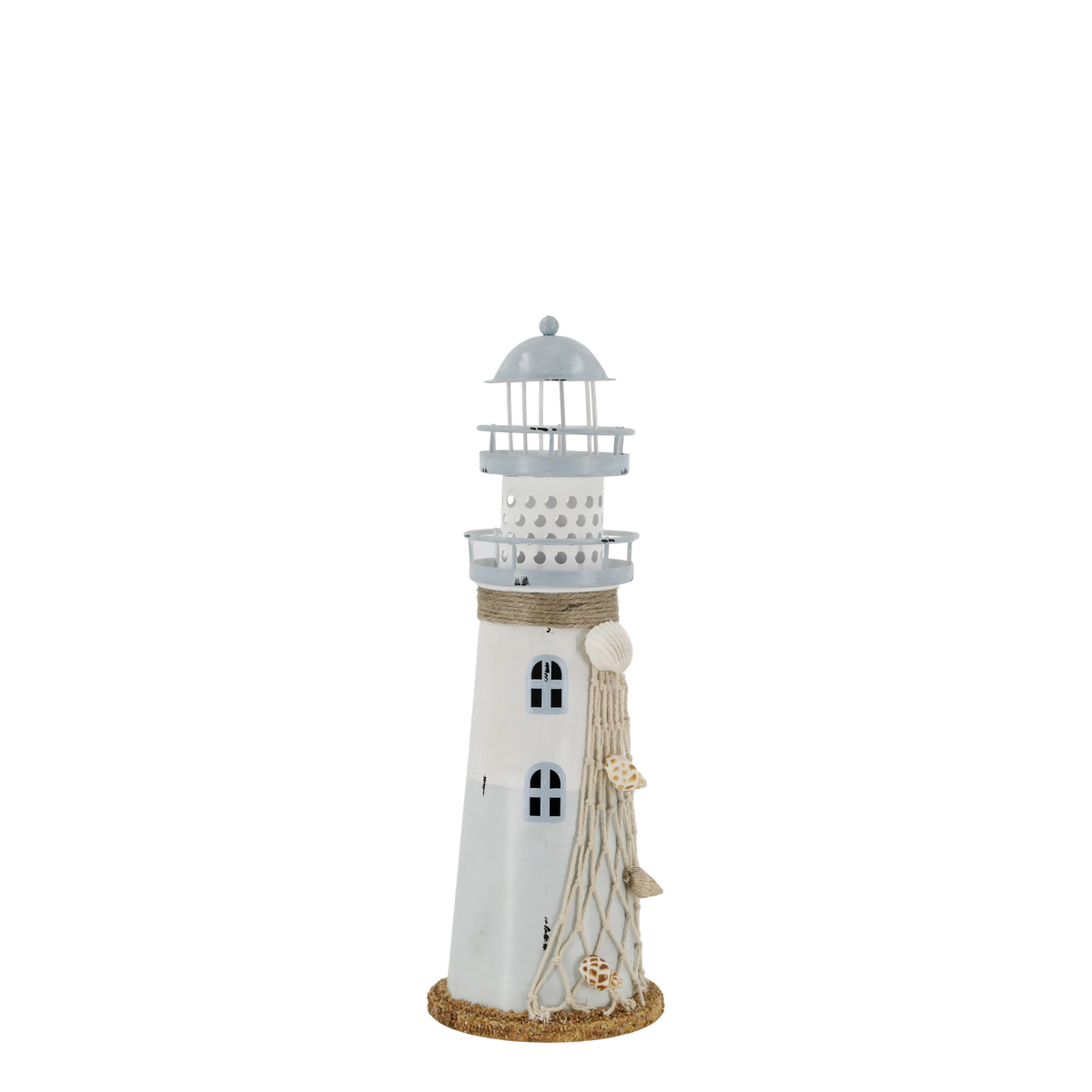 Leuchtturm mit LED – Deko-Figur in Ocean, 28,5 cm hoch