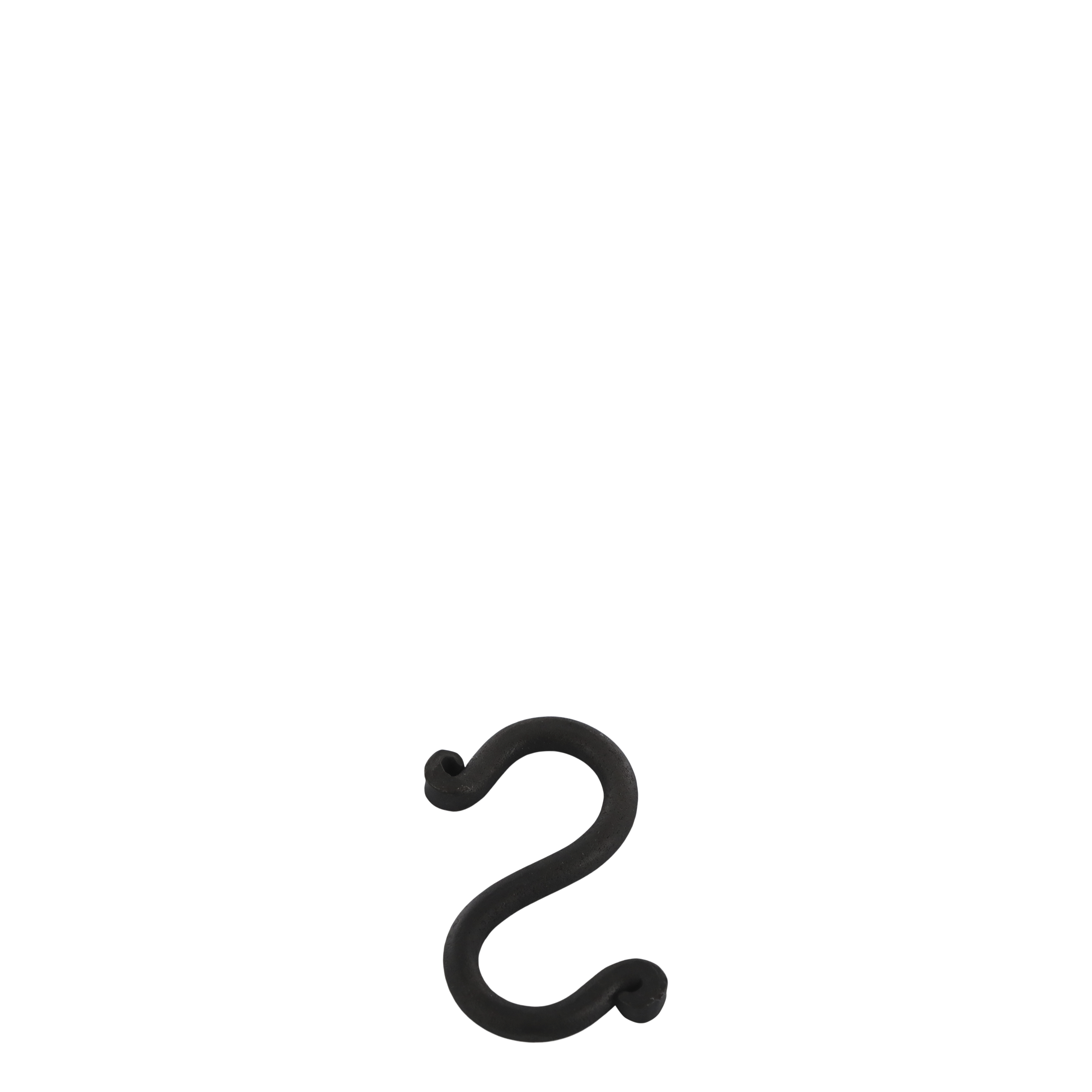 S-Haken aus Eisen, antique kohle, 5 cm hoch