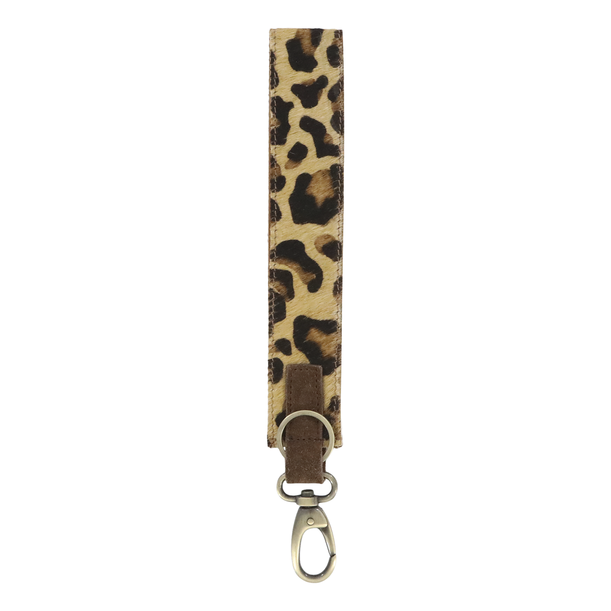 Schlüsselanhänger aus Leder mit Leopardenmuster, 28,5 cm