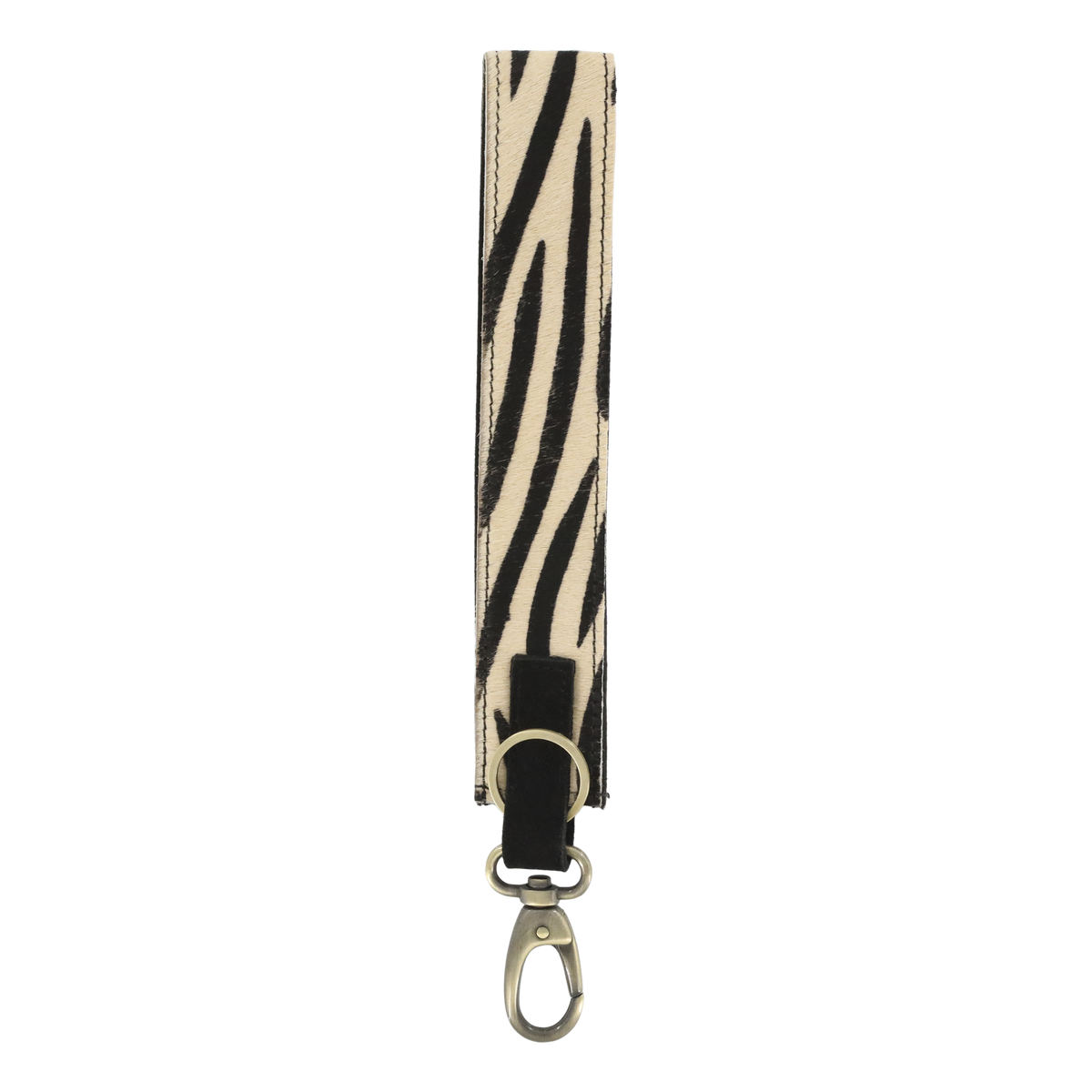 Leder Schlüsselanhänger mit Zebradrück, 28,5 cm
