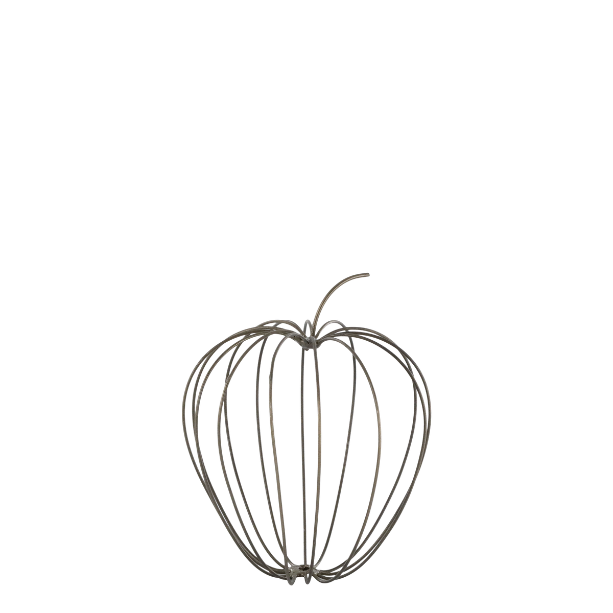 Dekokürbis aus Eisen in Antik-Messing, 11 cm hoch