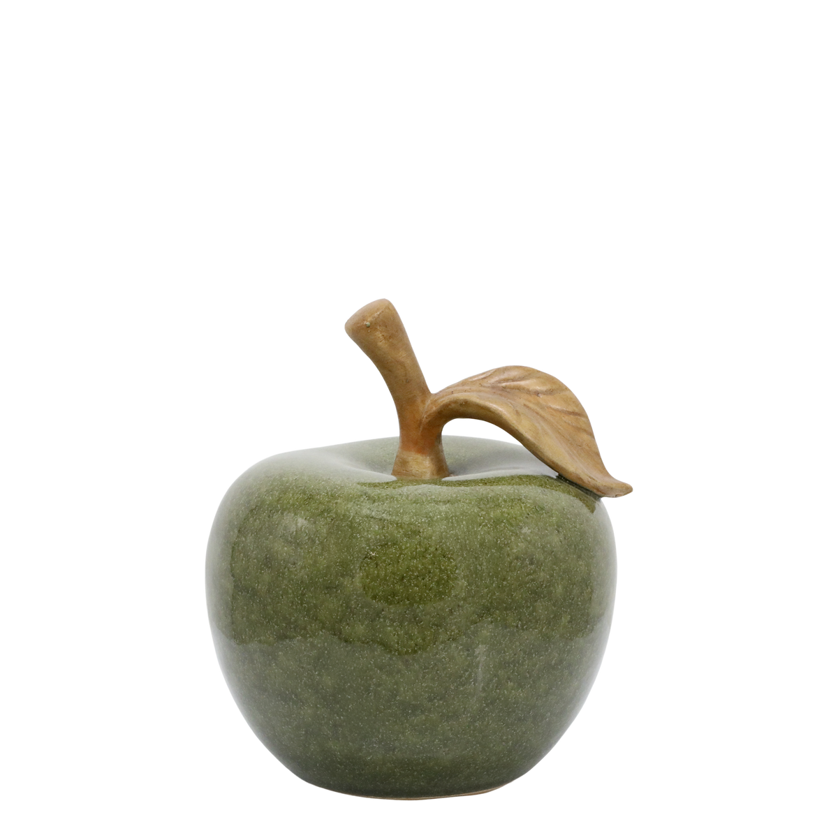 Apfel-Deko aus Steingut, 16 cm hoch, für Regal