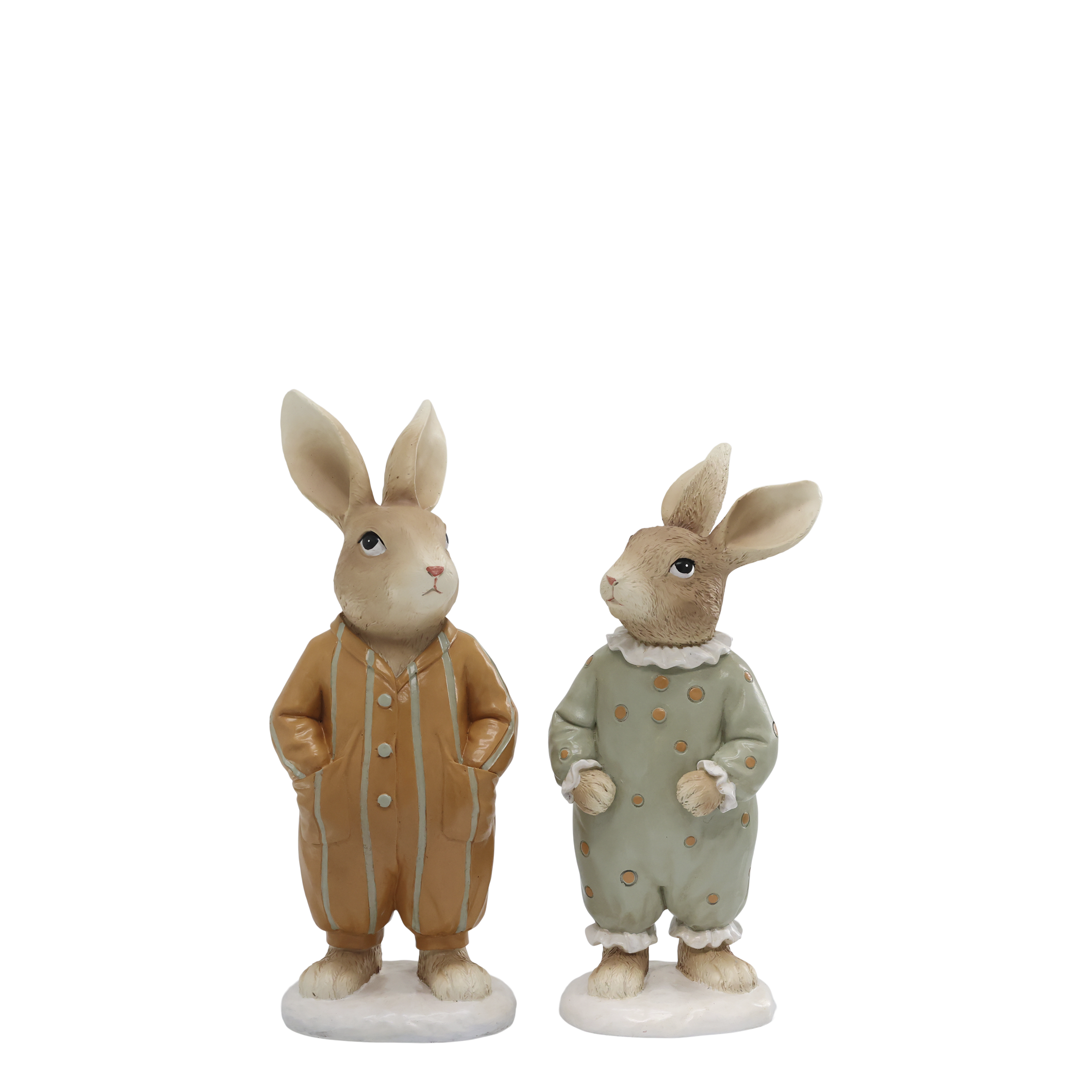 Kaninchen mit Pyjama Set von 2 – Deko-Figuren