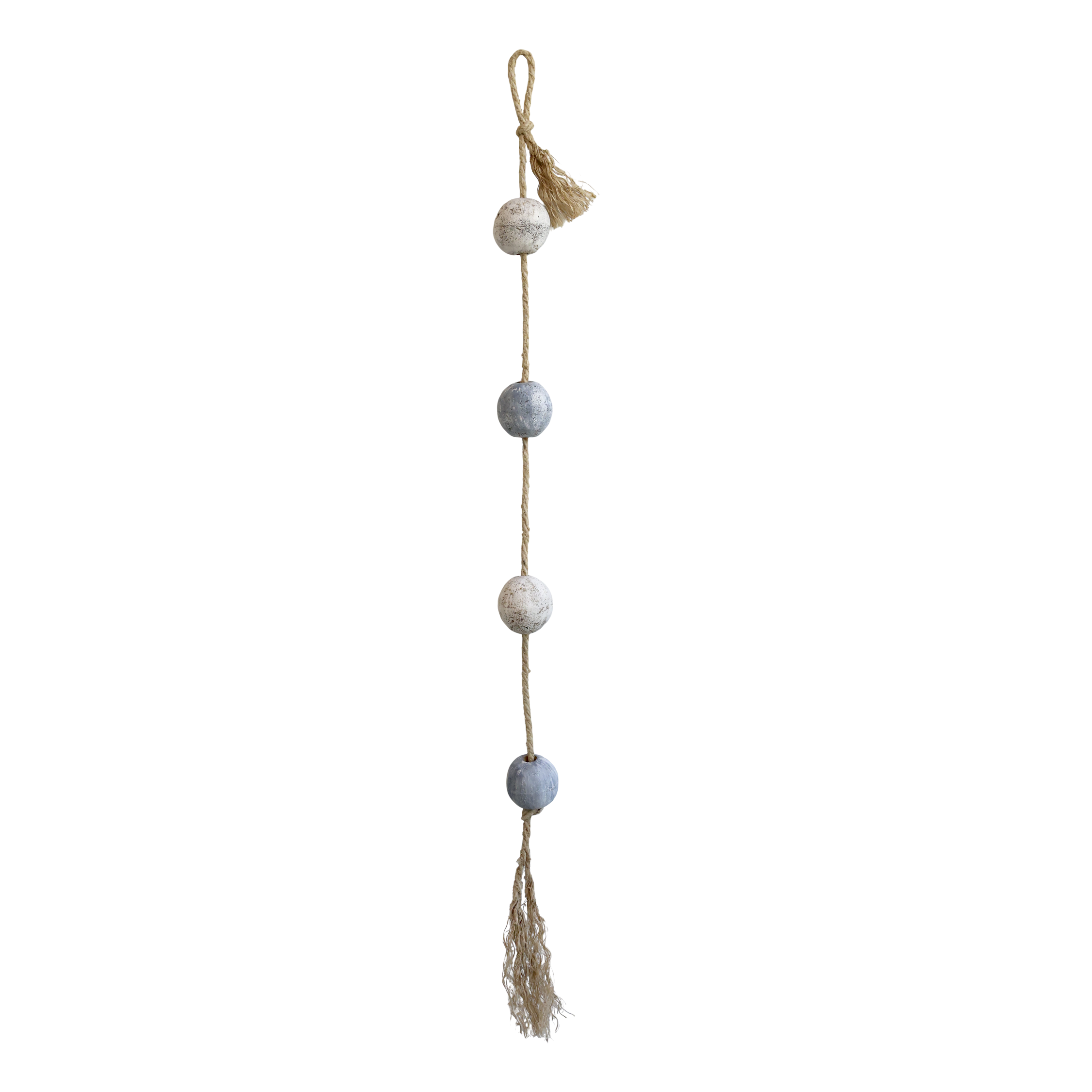 Fishing Float on rope L140 cm sky blue and white