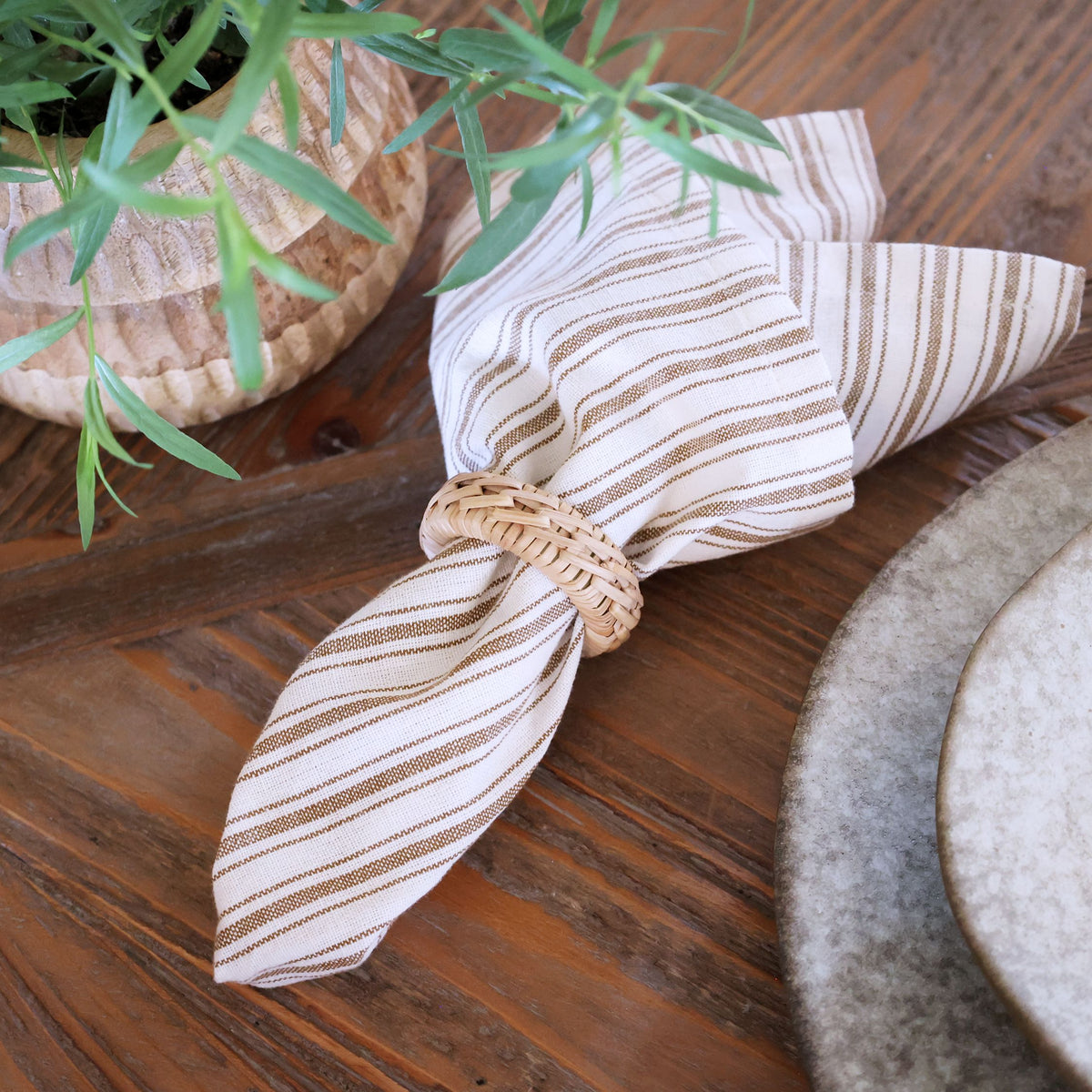 Serviettenring geflochten aus Jute, 5,5 cm Durchmesser