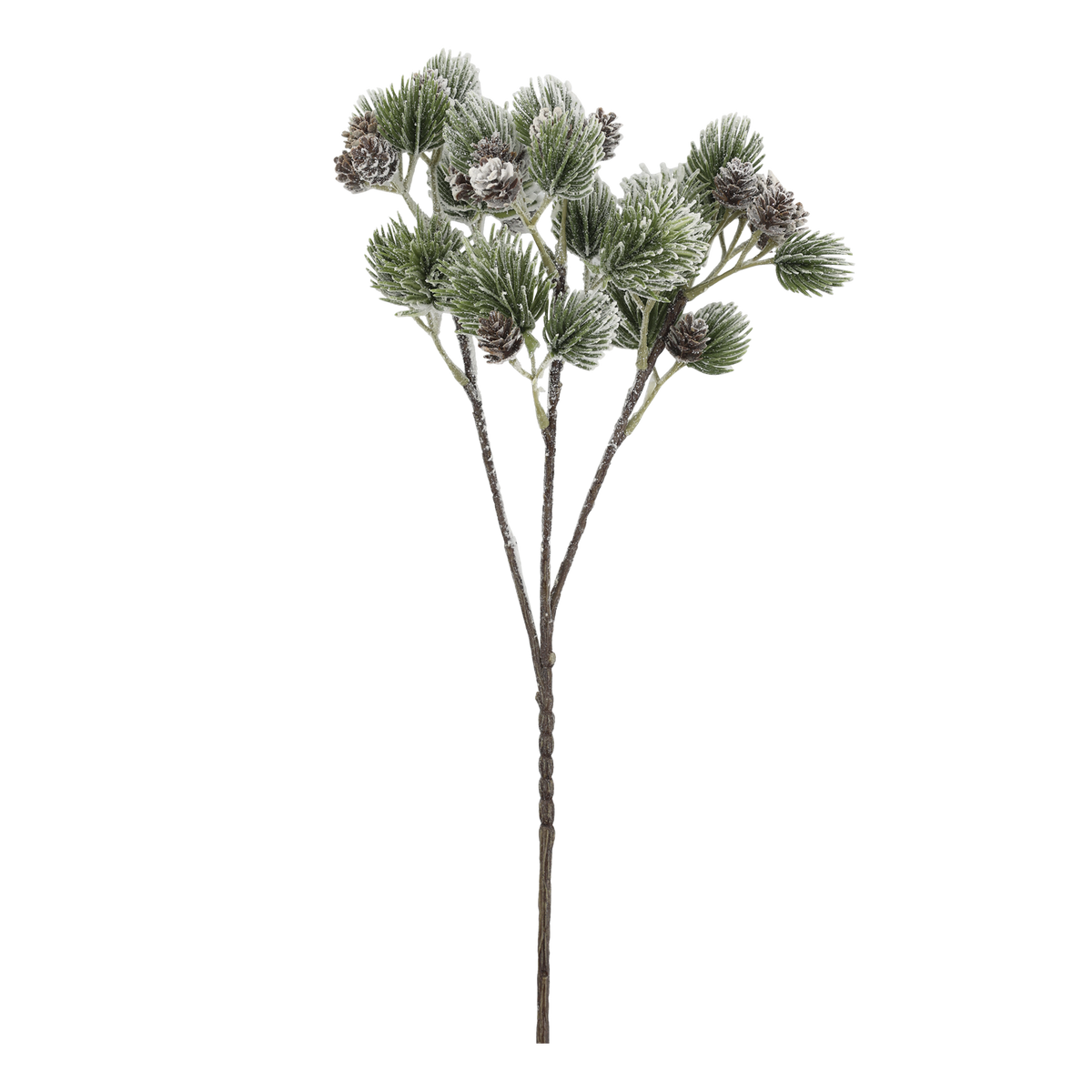 Deko-Blume mit Zedernzweigen und Zapfen, 62 cm